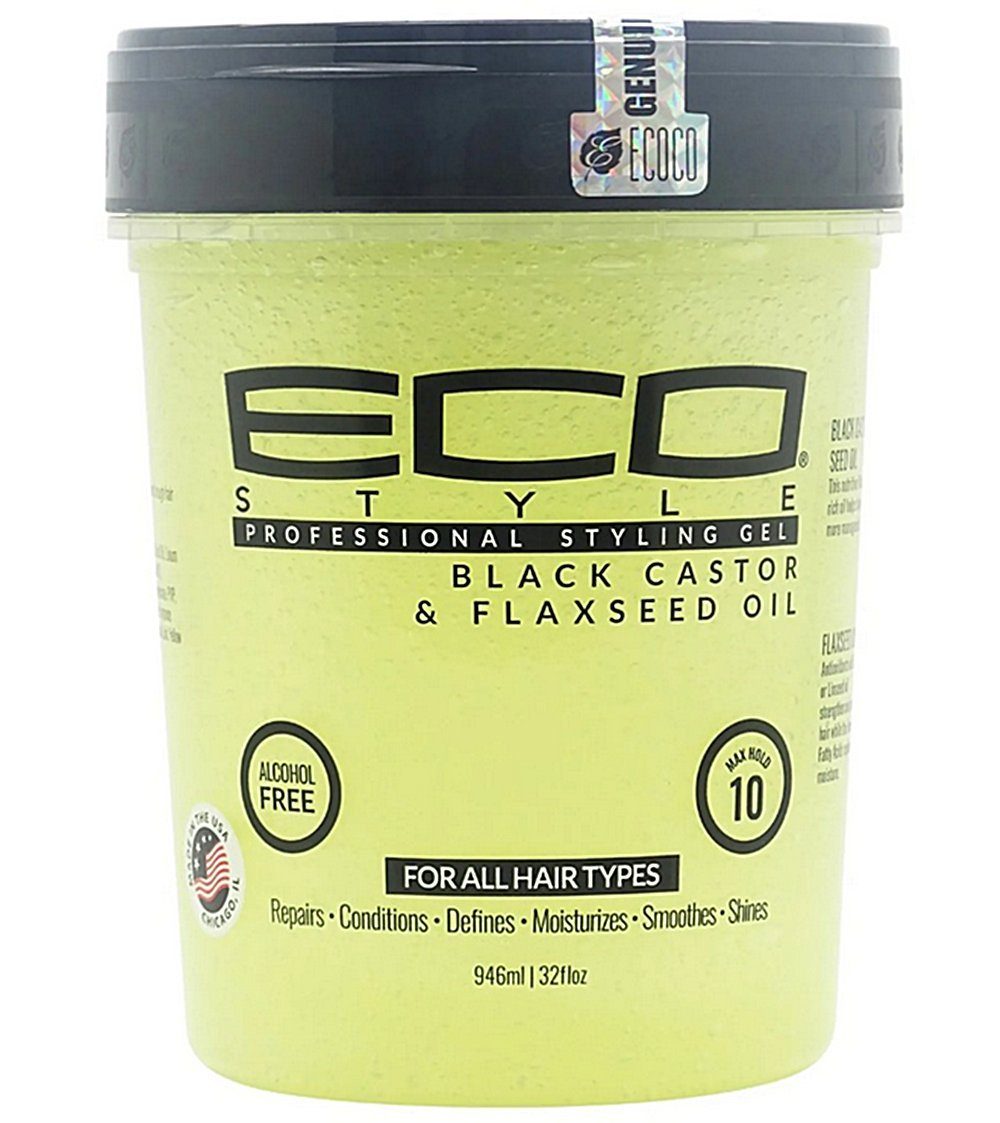 Eco Styler Haargel Eco Style Professional Styling Gel Black Castor & Flaxseed Oil 946ml