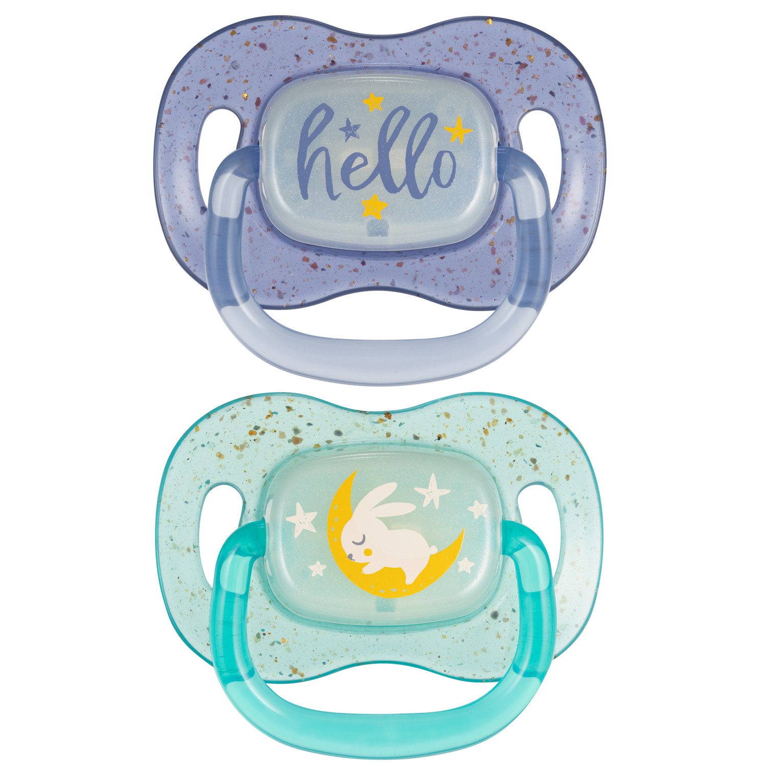 Canpol Schnuller NightGlow Symmetrischer Beruhigungssauger Hello Dream 2er Packung
