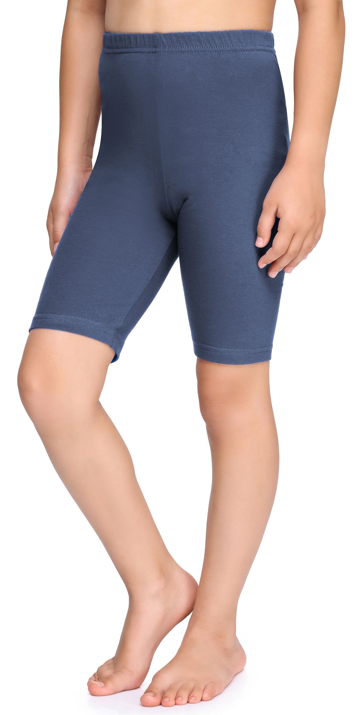 Kurze Baumwolle Bund elastischer aus (1-tlg) Style Leggings MS10-227 Leggings Mädchen Jeans Merry
