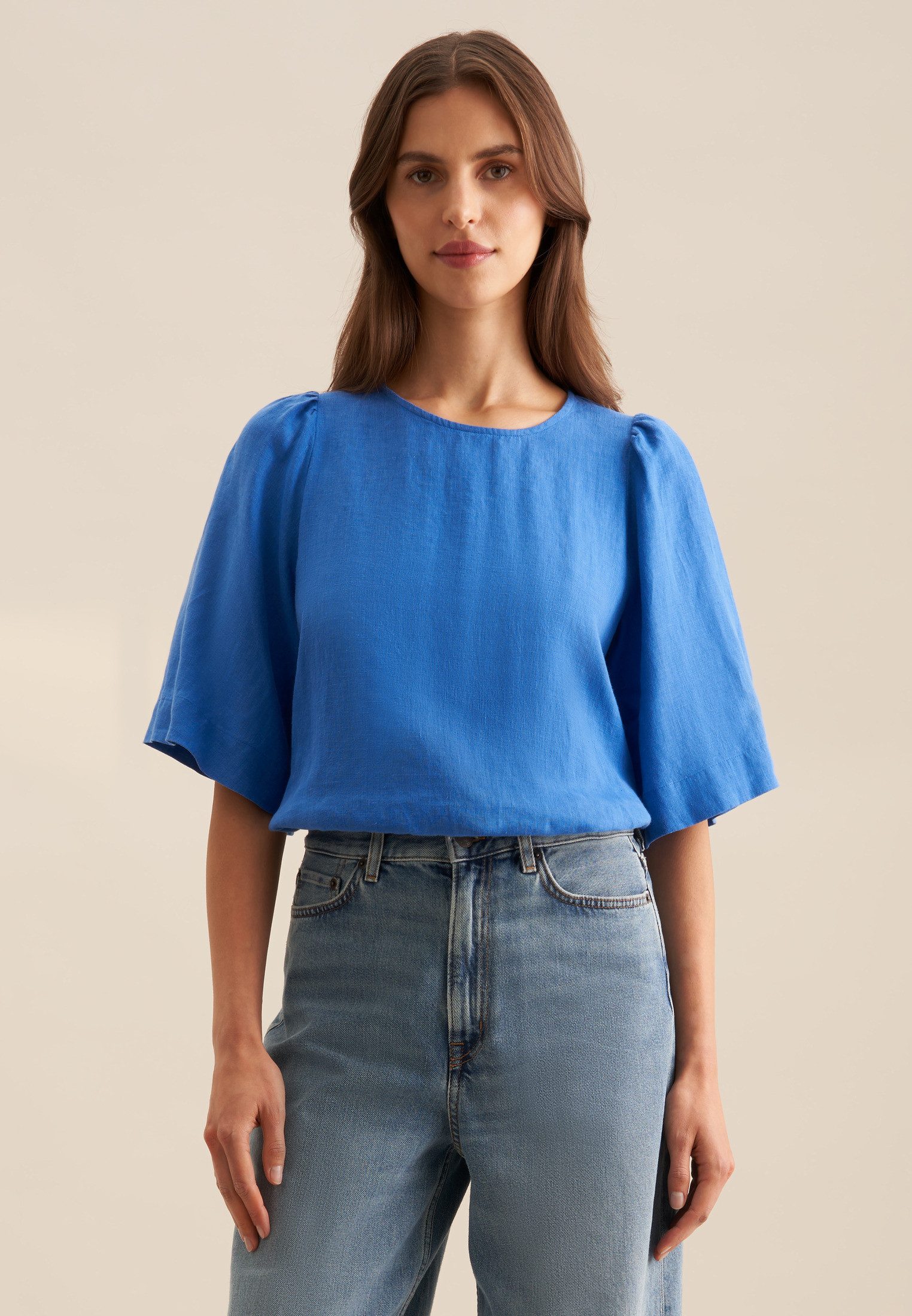 seidensticker Shirtbluse Schwarze Rose Kurzarm Rundhals günstig online kaufen