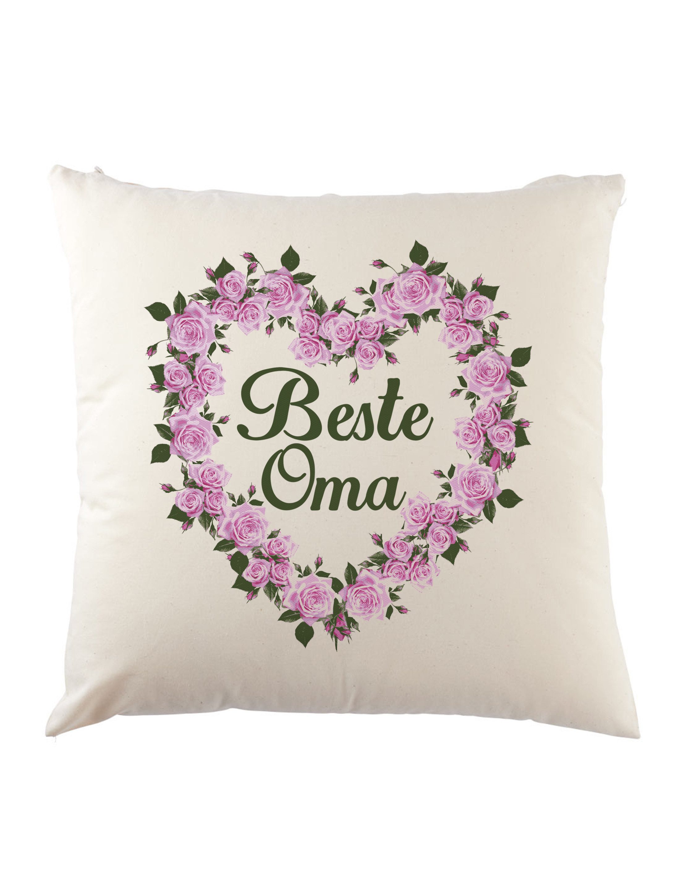 Dekokissen Beste Oma Rosen Herz Dekokissen II Omi Großmutter Enkelkinder Enkel