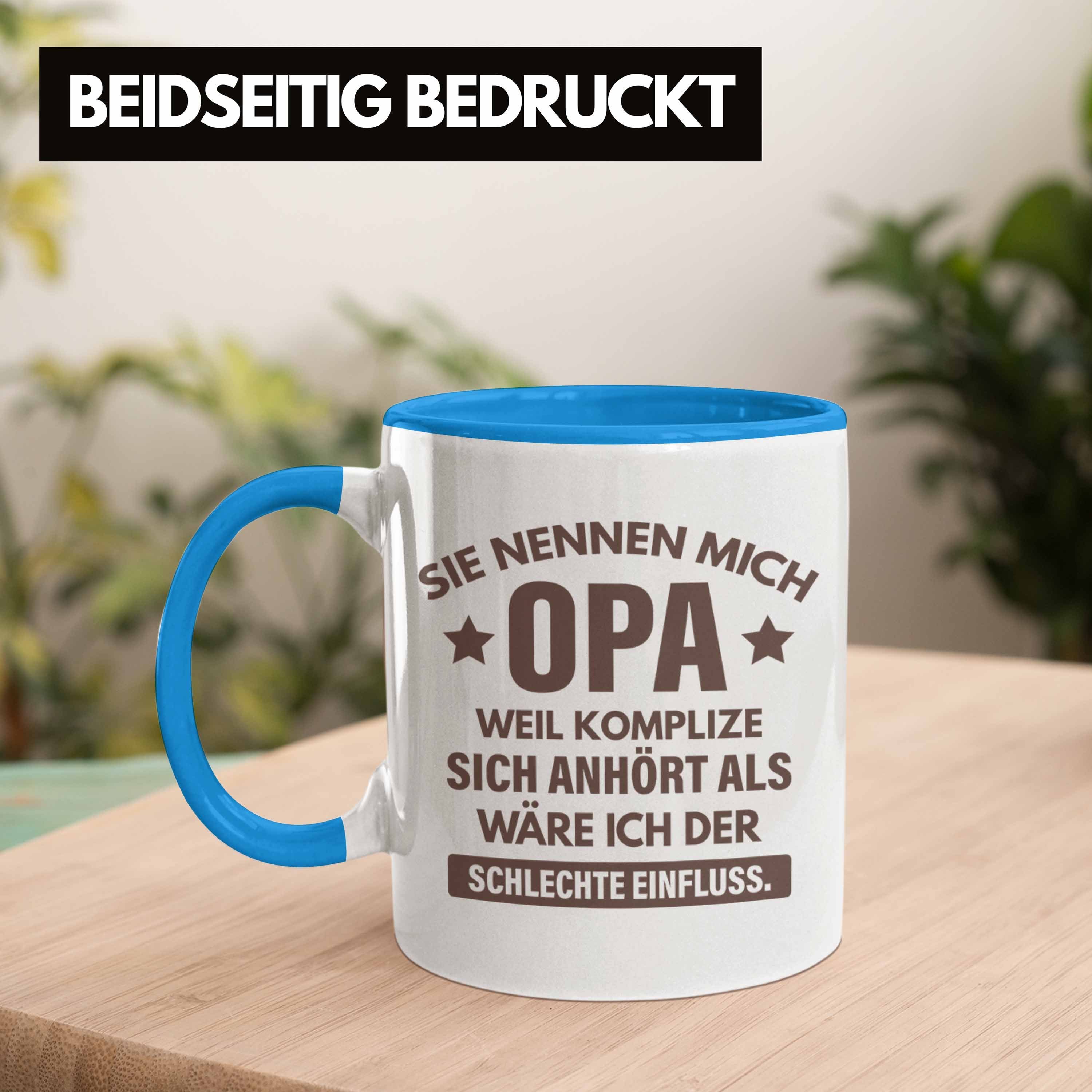 Weiss Trendation Geburtstag Opa mit Trendation Tasse - Geschenke Tasse Kaffeetasse Vatertag für Großvater Opa Lustige Spruch