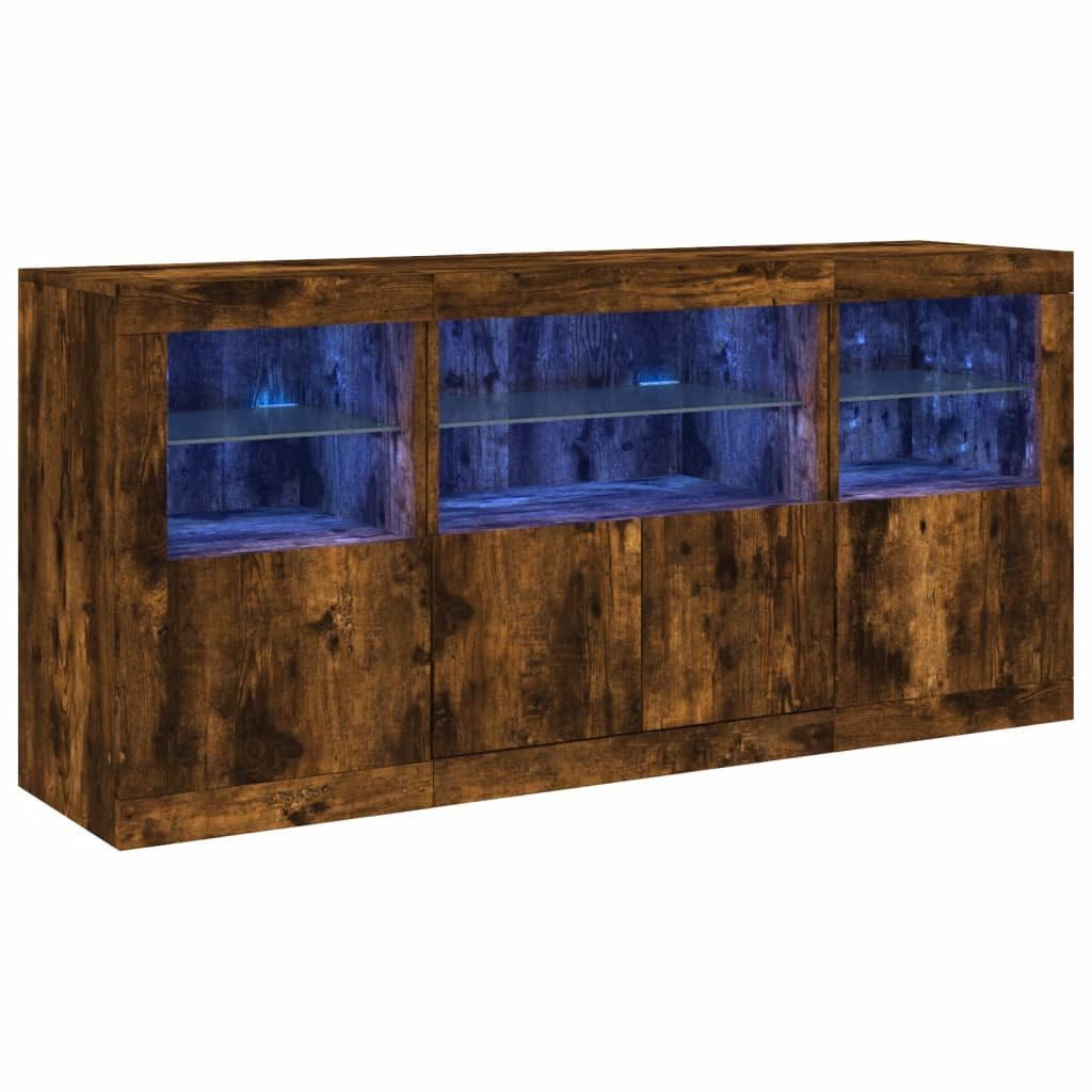 vidaXL Sideboard Sideboard mit LED-Leuchten Räuchereiche günstig online kaufen