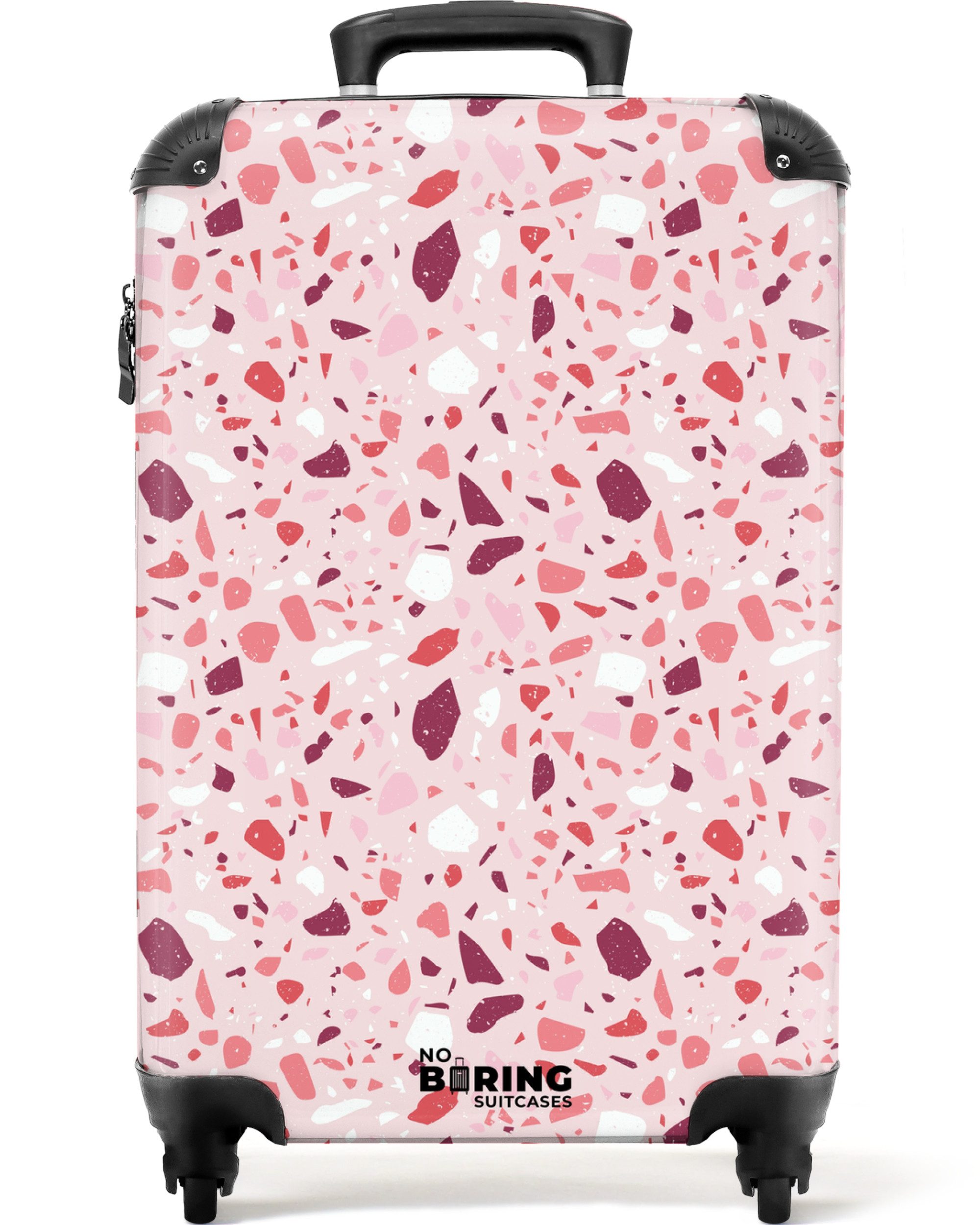 Hartschalen-Trolley Terrazzo-Muster rosa 55x35x20cm