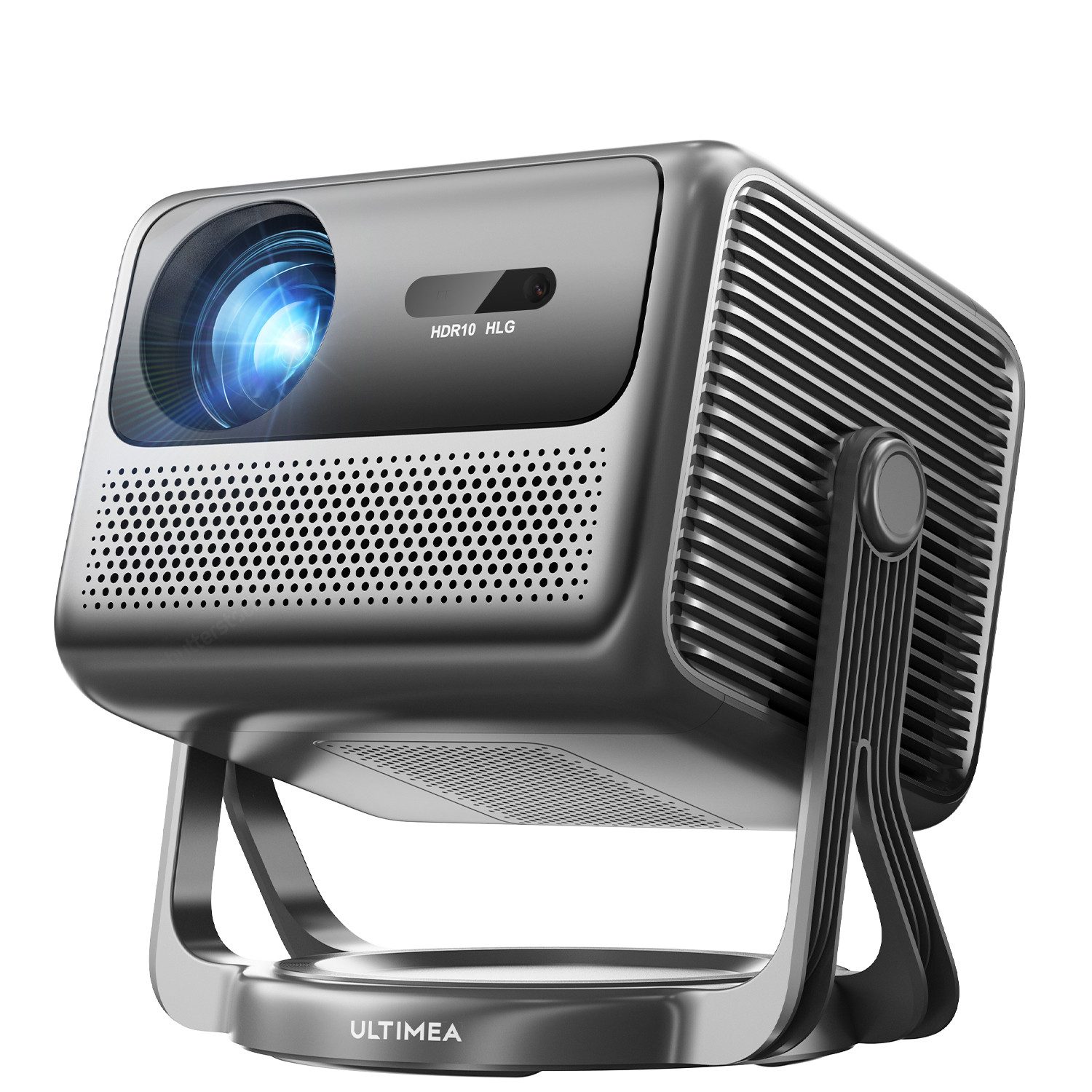Ultimea Nova C40 Beamer mit 4K Dekodierung und Android TV 11.0 Beamer (1000:1, 1920 x 1080 px, Dolby Audio, 600 ANSI, HDR10&HLG, mit 90° Gimbal Stand-freiem Design)