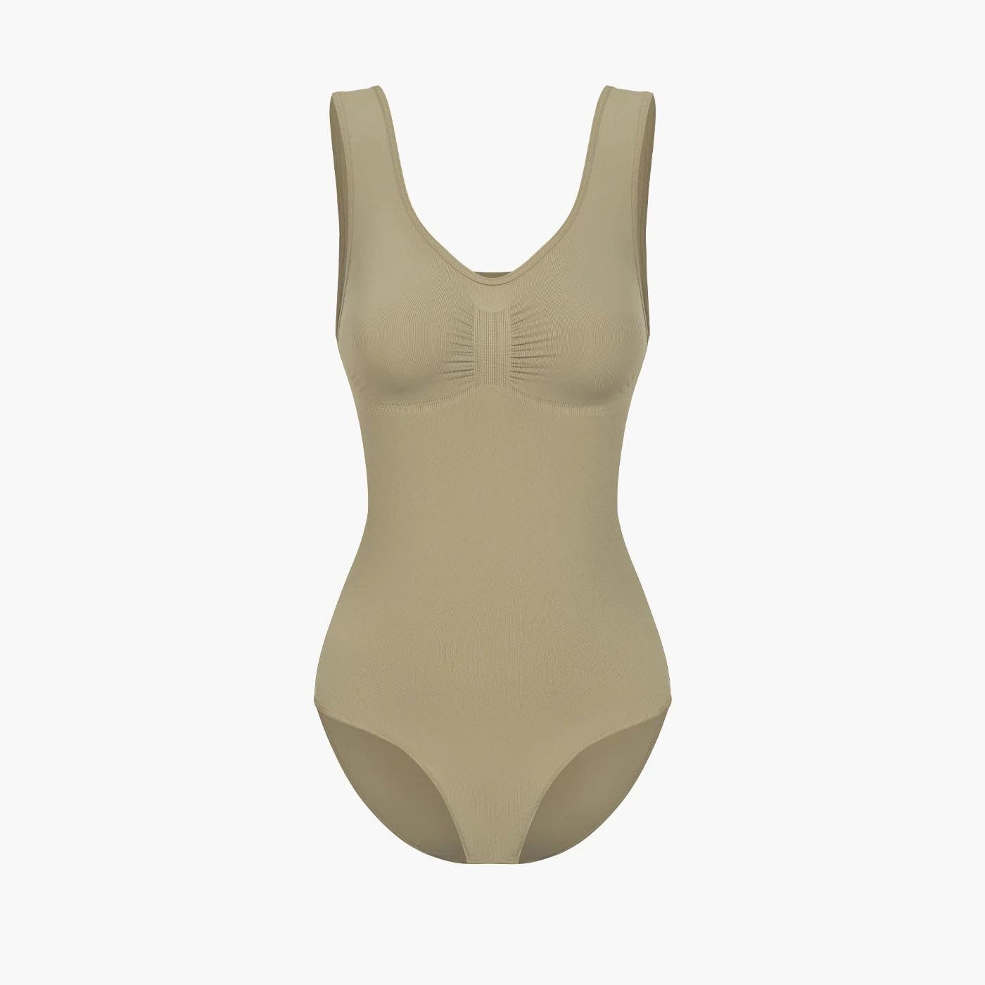 cfab Miederbody Tank Bodysuit Sculpting Shapewear mit Slip-Olive Green-4XL günstig online kaufen