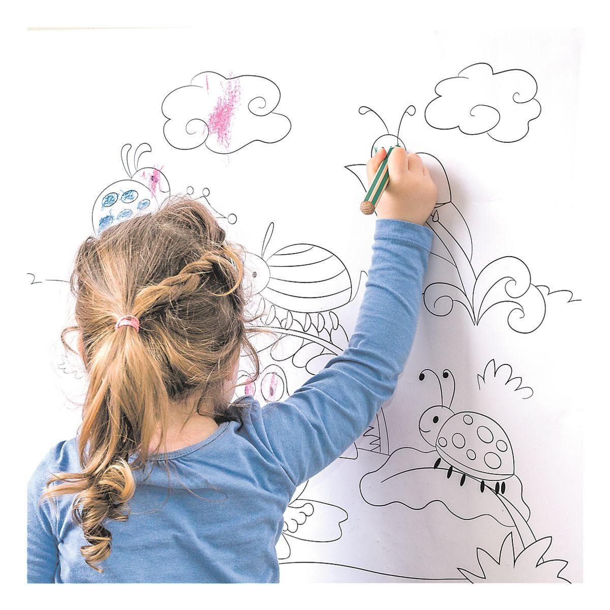 STAEDTLER Buntstift Noris® junior, (18-tlg), 3in1 (Bunt-/ Wachs-/ Aquarellstift), inkl. Spitzer & Pinsel