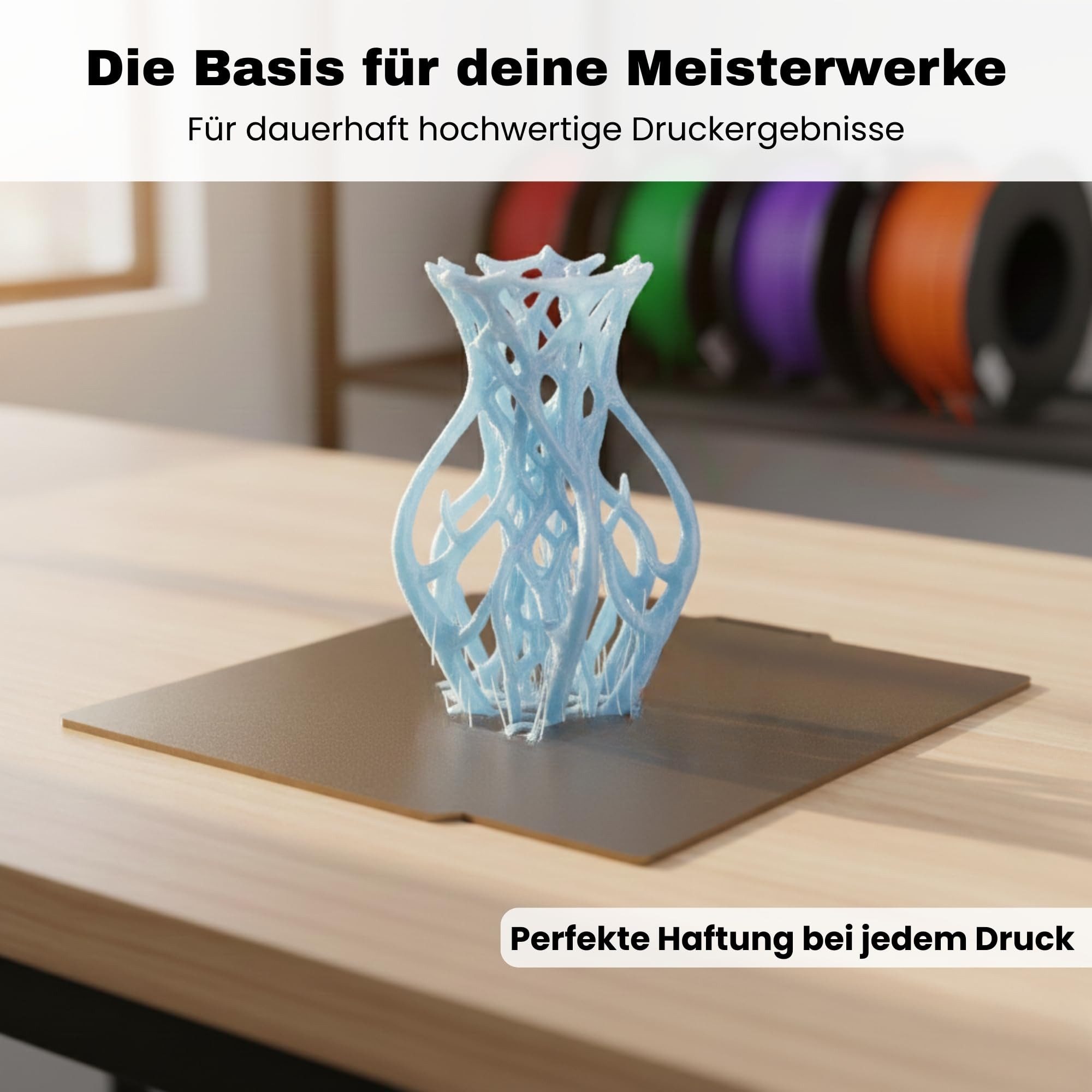 TronicXL 3D-Drucker TR-PEI-BUILDPLATE passend für Bambu Lab P1S P2S P1P Druckplatte X1C A1, Zubehör 3D-Drucker Filament Bauplatte – Bild 5 von 5
