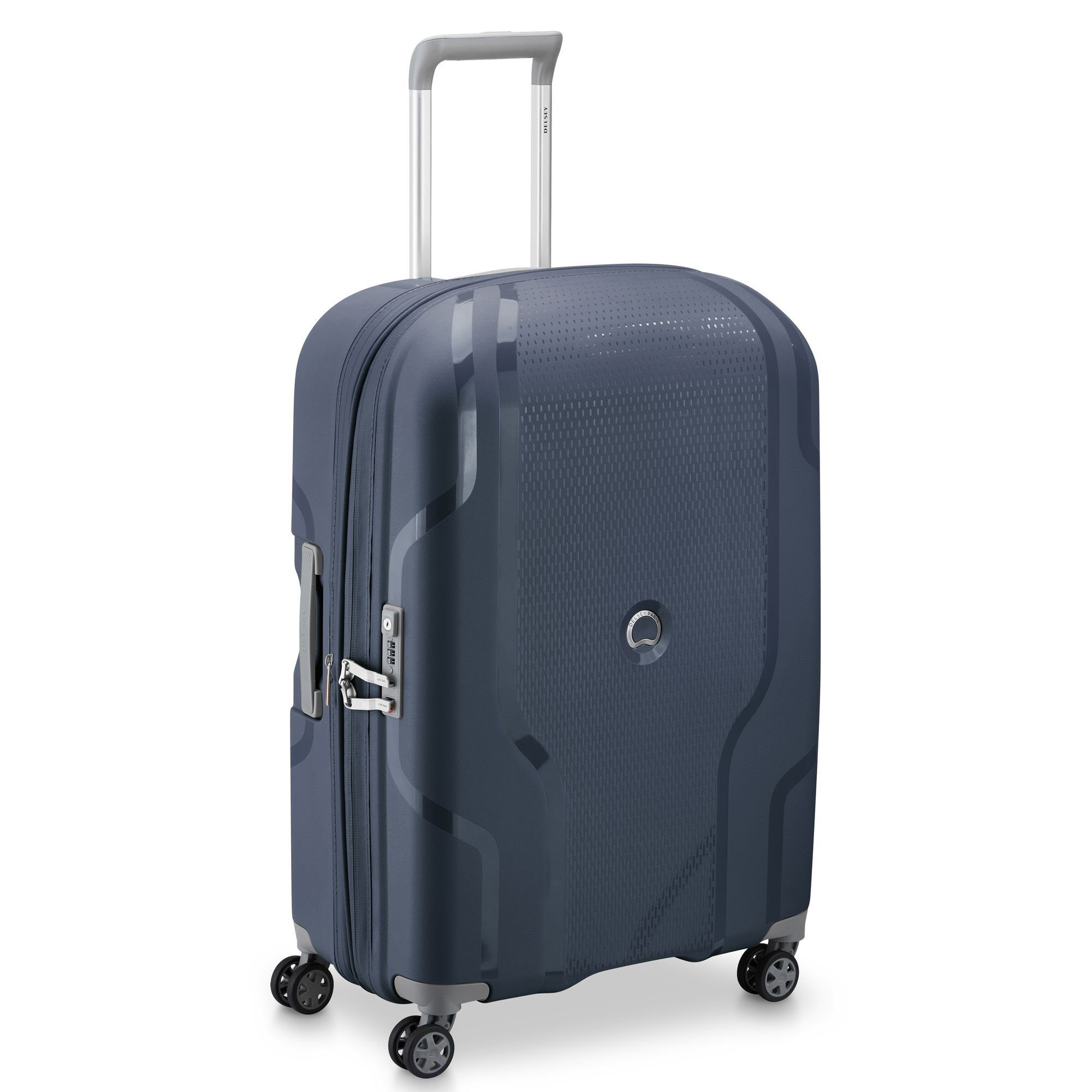 Delsey indigoblau Clavel, Polypropylen 4 Rollen, Hartschalen-Trolley