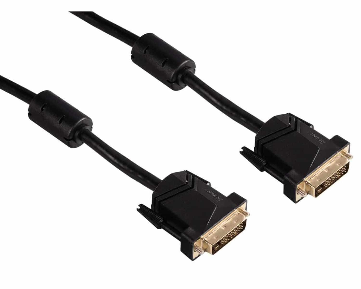 Hama HQ Pol. Video-Kabel, vergoldet Monitor 2x 24+1 Dual-Link DVI-D, DVI-D 24+1 DVI-Kabel (300 DVI-D Stecker Anschlusskabel cm), 3m