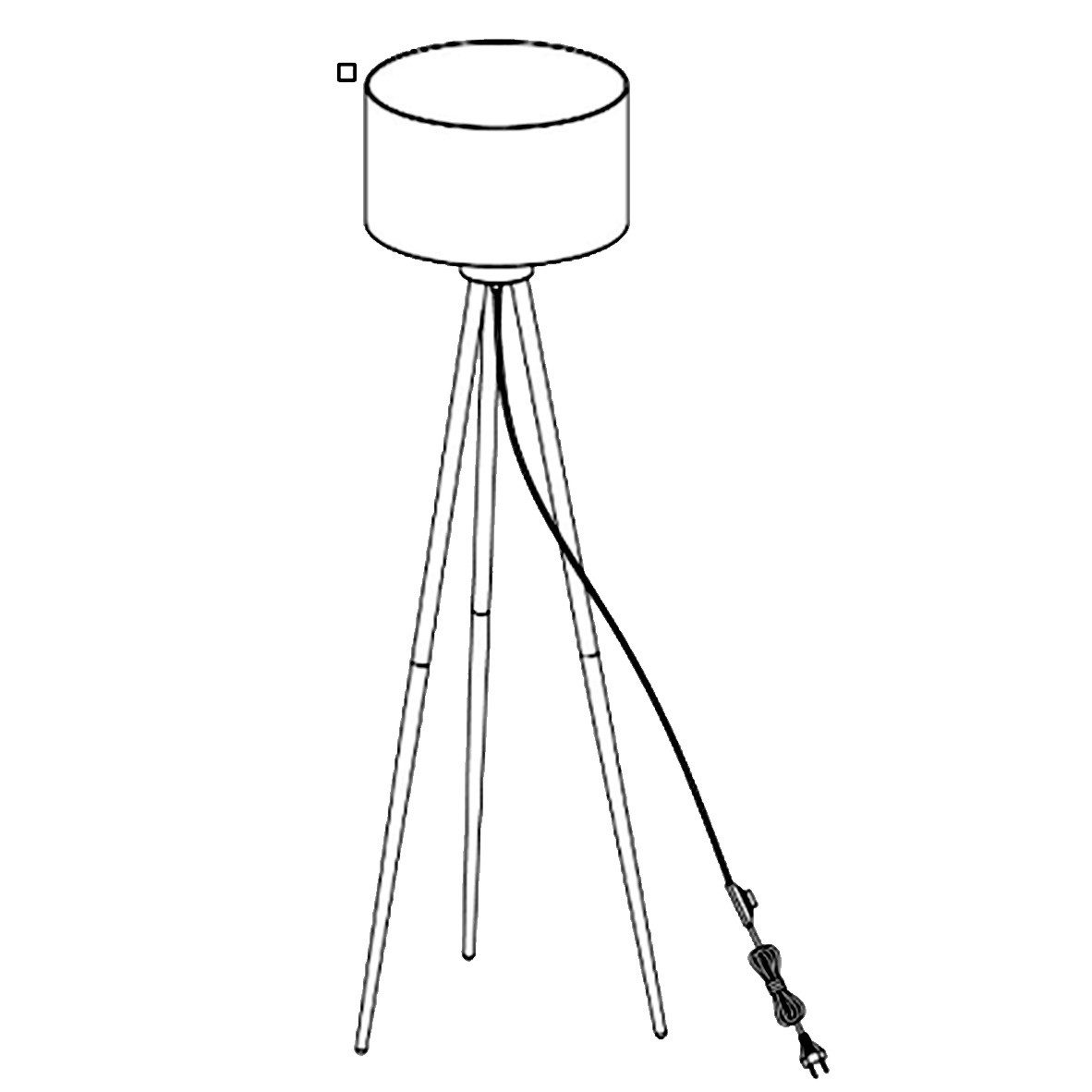 Aigostar LED Stehlampe Vintage mit Leinenschirm Lampenschirm und Fußschalter,143 cm Höhe