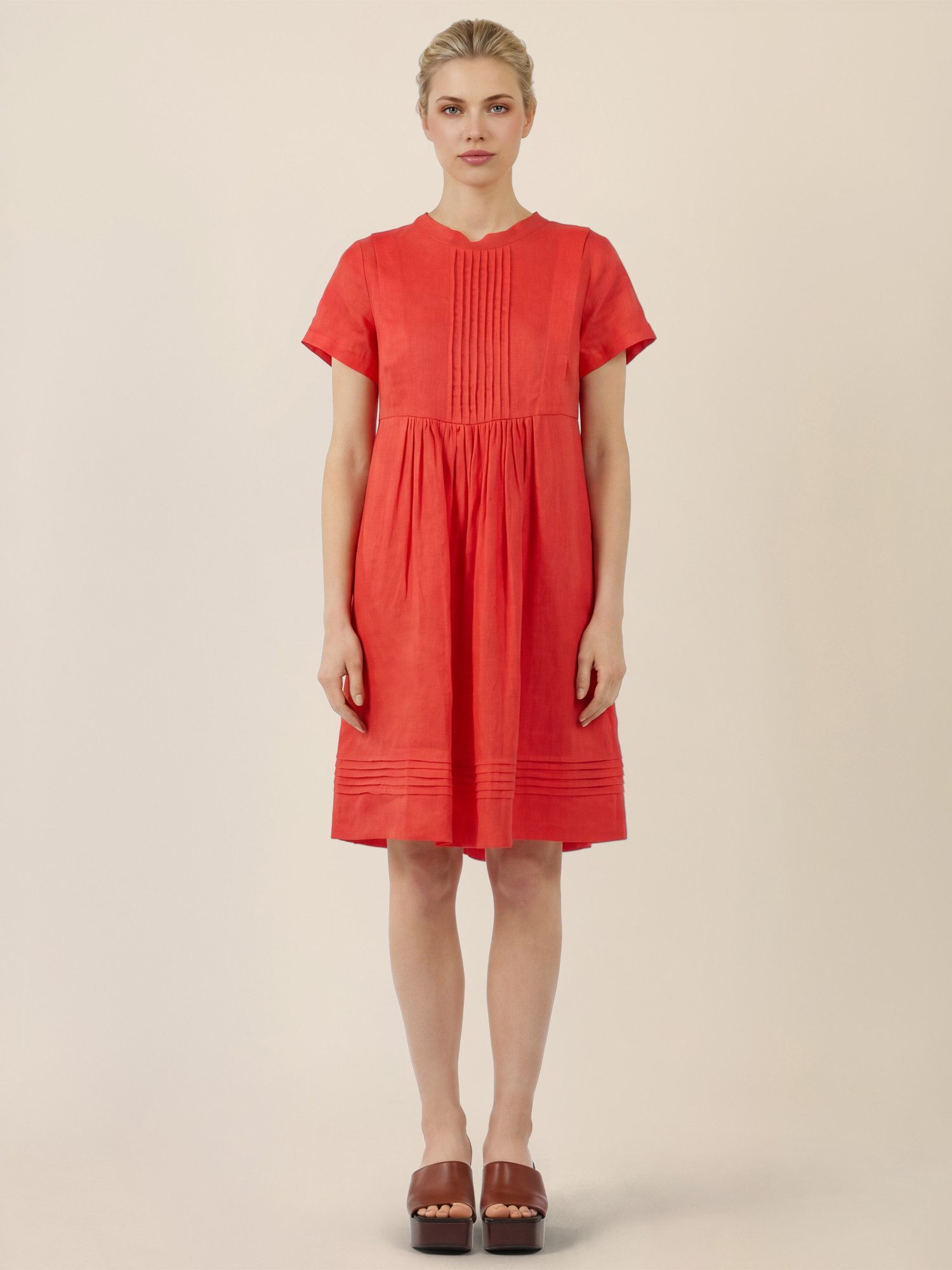 Apart Midikleid mit Zierfalten