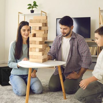 relaxdays Stapelspielzeug XXL Wackelturm Holz