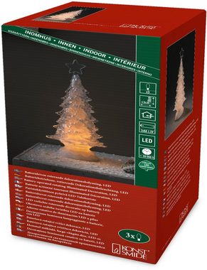 KONSTSMIDE LED Baum Acryl, Weihnachtsdeko, LED fest integriert, Warmweiß, rotierend, Höhe ca. 30 cm