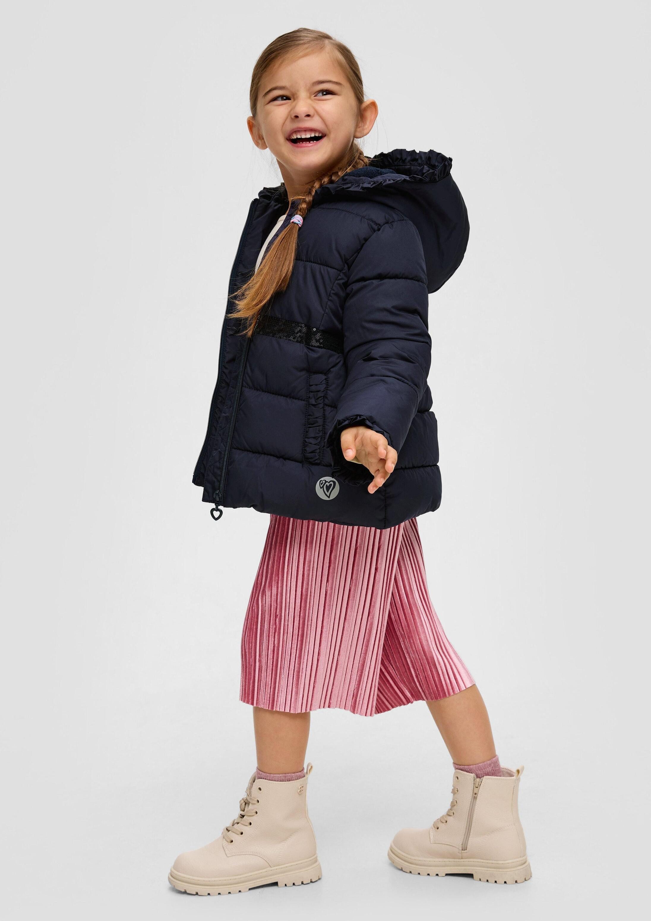 s.Oliver Funktionsmantel Outdoor-Mantel Steppjacke mit Pailletten