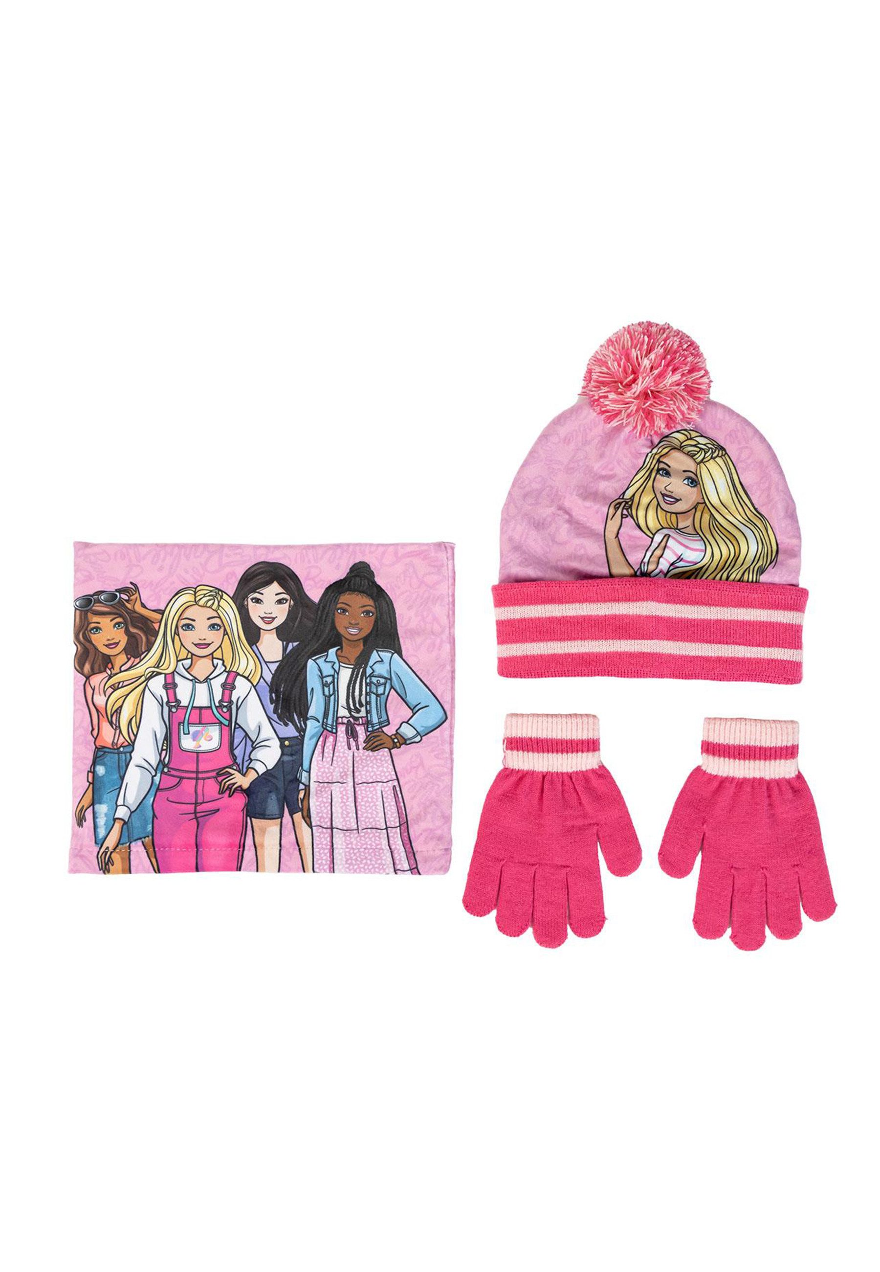 Disney Schlupfmütze 3 Satz Stücke Snood Barbie (Set)