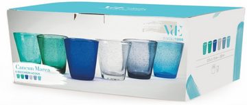 Villa d'Este Gläser-Set Cancun Marea, Glas, Wassergläser-Set, 6-teilig, Inhalt 330 ml