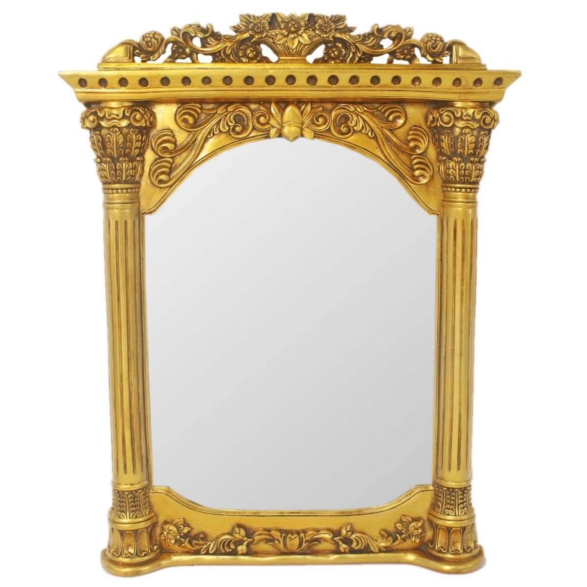 Casa Padrino Barockspiegel Barock Wandspiegel Gold 90 x H. 115 cm - Barockstil Spiegel Antik Stil Möbel