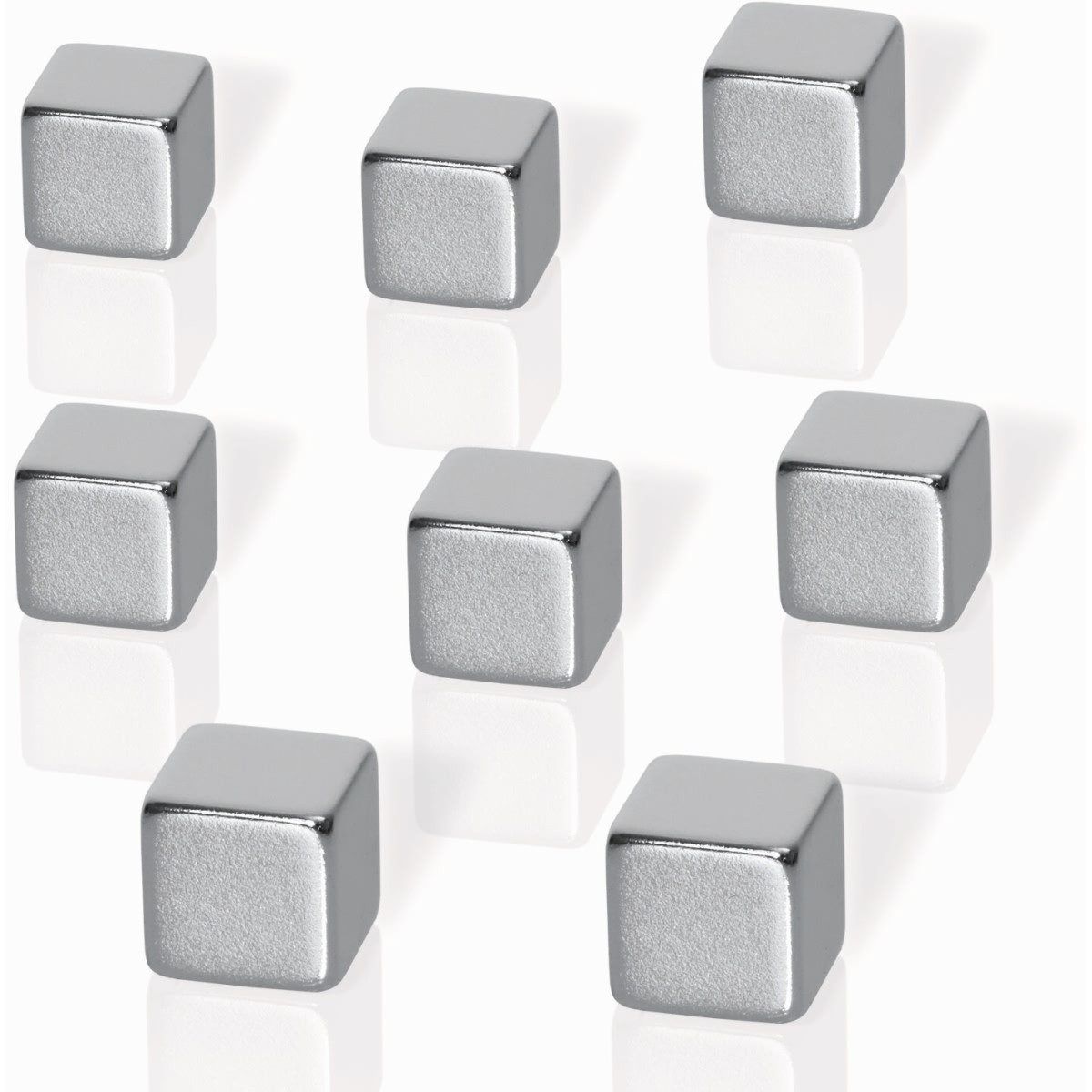 Sigel Magnet Neodym-Magnet Würfel silber 10x10x10 mm 8 Stück