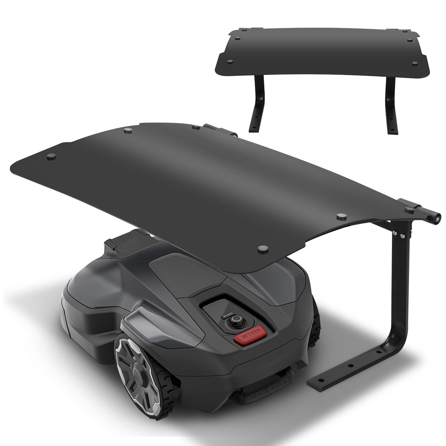 Clanmacy Mähroboter-Garage Rasenmäher Garage klappbar geeignet UV- schwarz 73x57x40cm, BxTxH: 57x73x40 cm, (1-St) schwarz