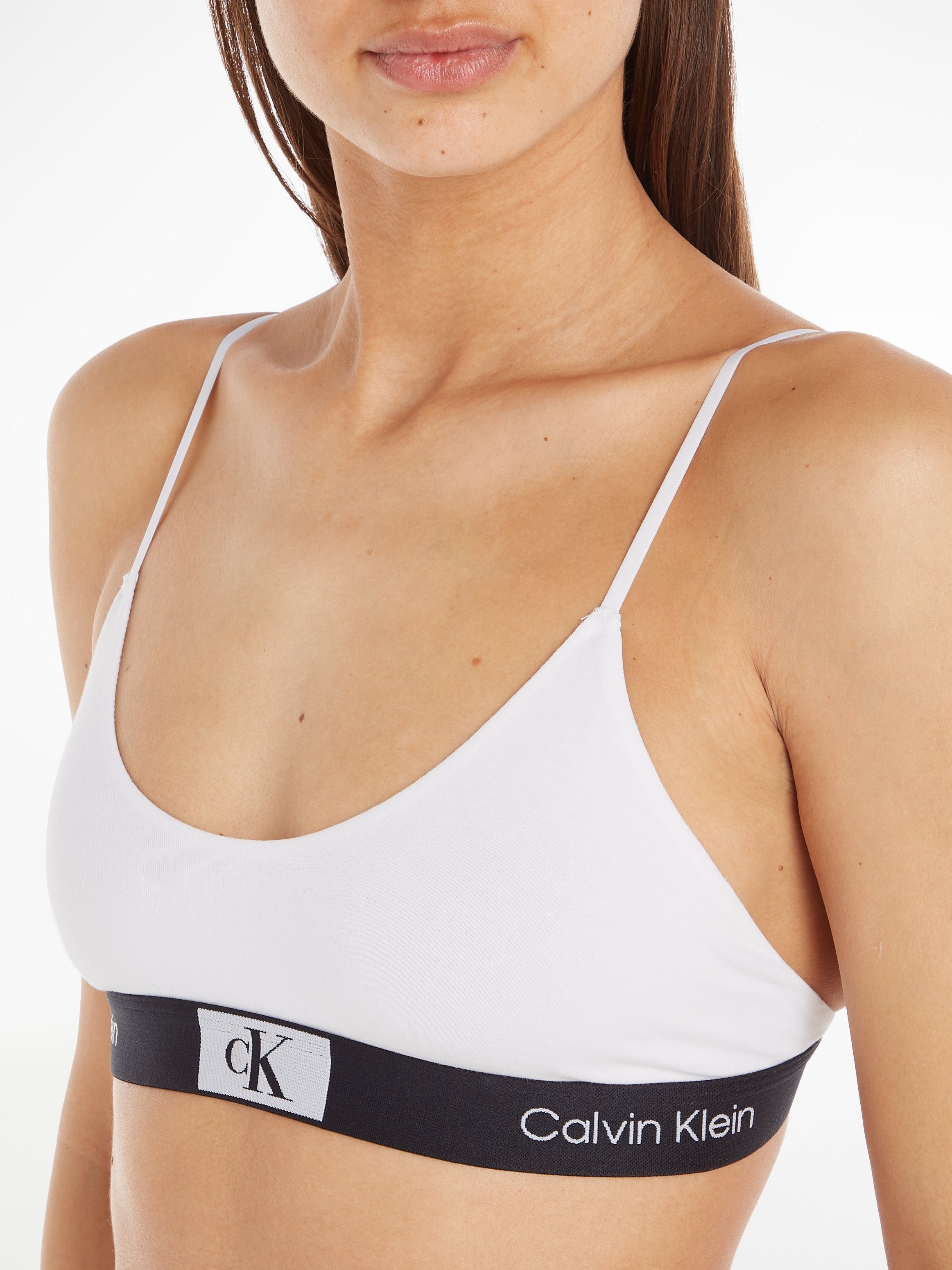 BRALETTE Underwear Bralette-BH mit UNLINED Klein Calvin Alloverprint WHITE