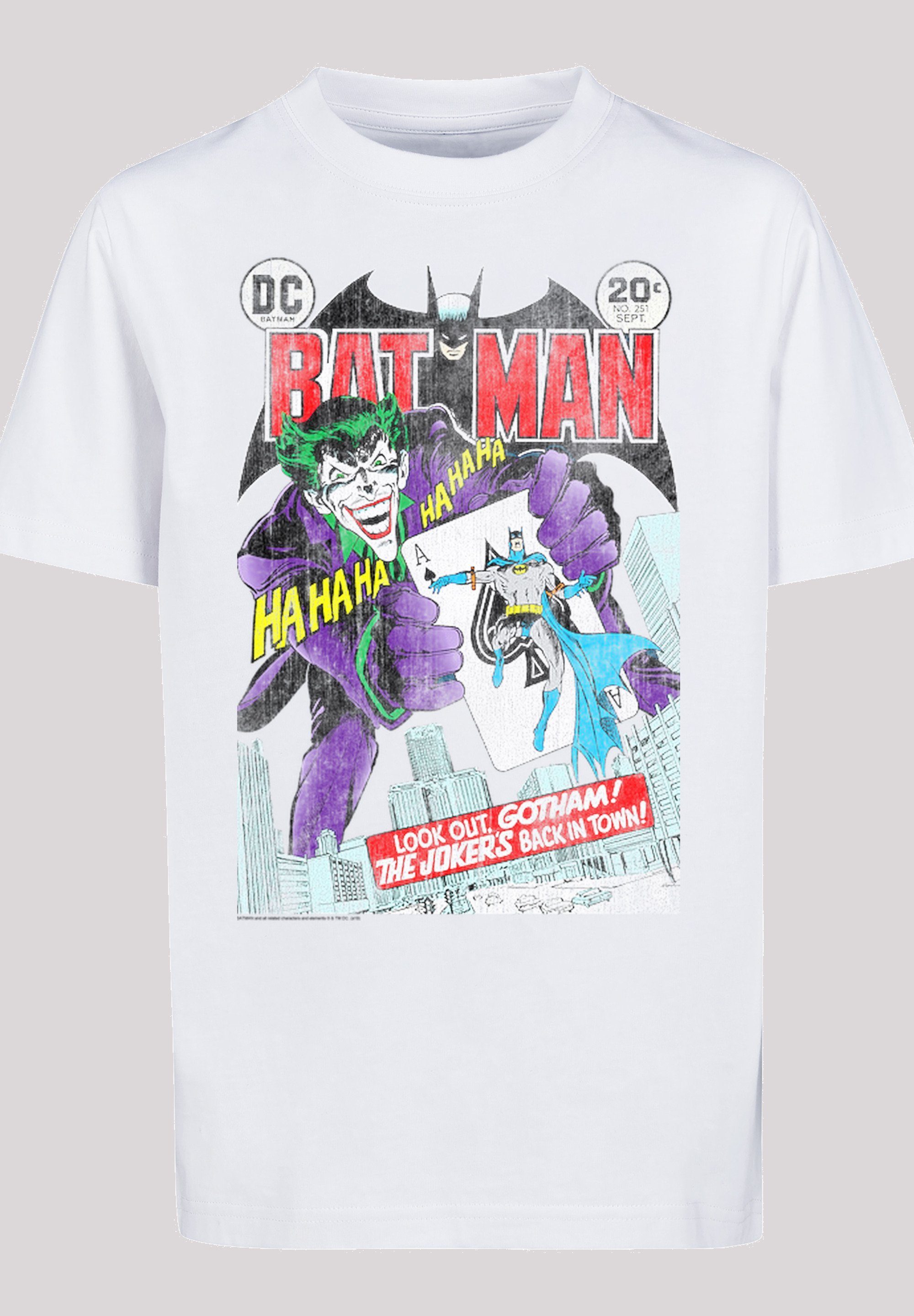 F4NT4STIC Kurzarmshirt Kinder Batman Stylisches (1-tlg), Cover Joker Card Playing Baumwollmischung with aus angenehmer Kids Tee T-Shirt Basic