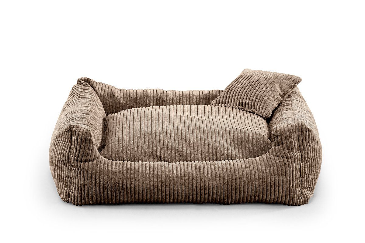 FAVRE Tierbett Soft Stripe Hundebett, Katzenbett, Farb- und Größenwahl, 100&% Polyester