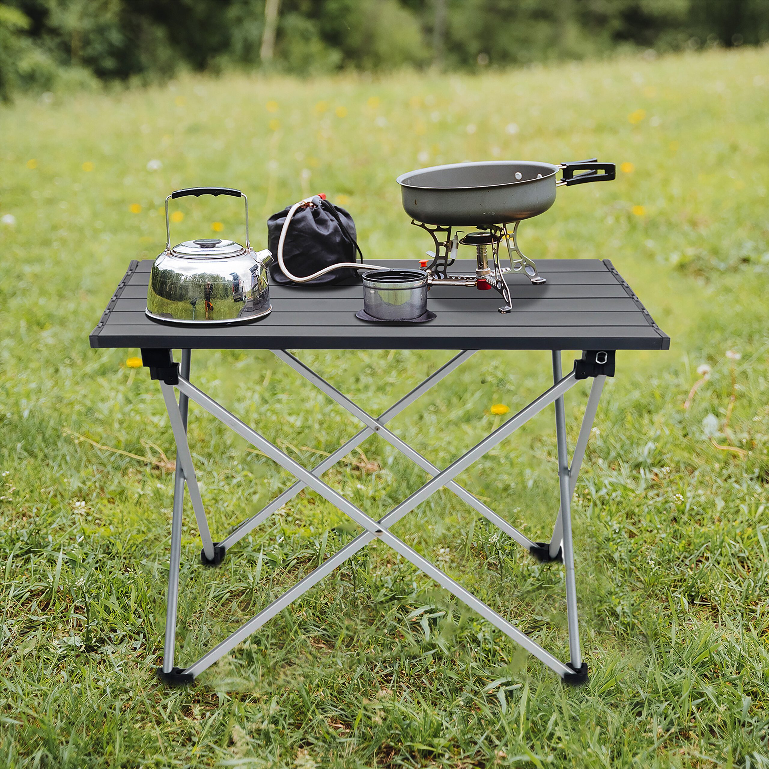 relaxdays Klapptisch Faltbarer Campingtisch aus Aluminium, günstig online kaufen