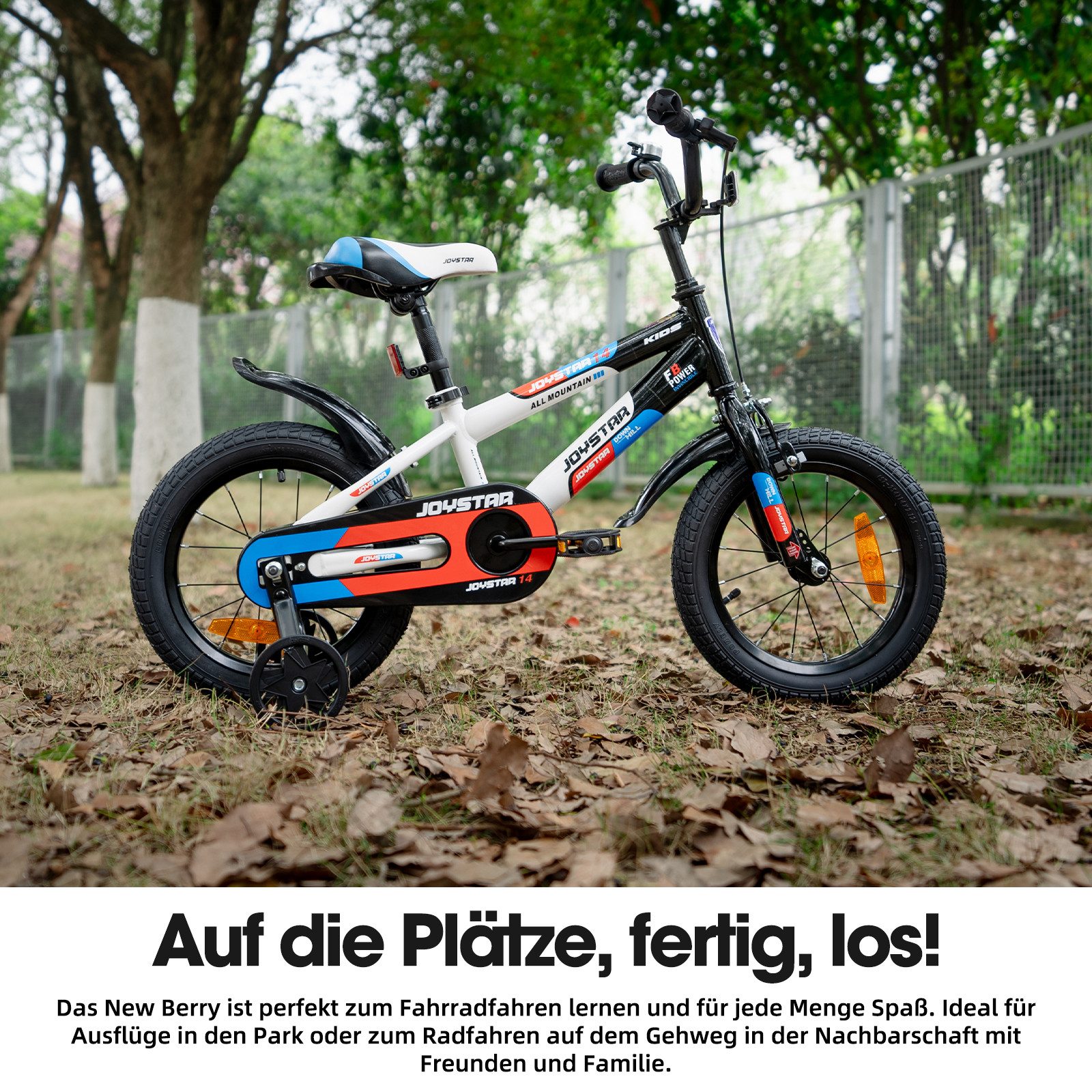 JOYSTAR Kinderfahrrad 12/14/16/20 Zoll Coole Graffiti fahrrad für 2-4 jährige Jungen Mädchen, mit Stützrädern, Kotflügel, Fahrradklingel