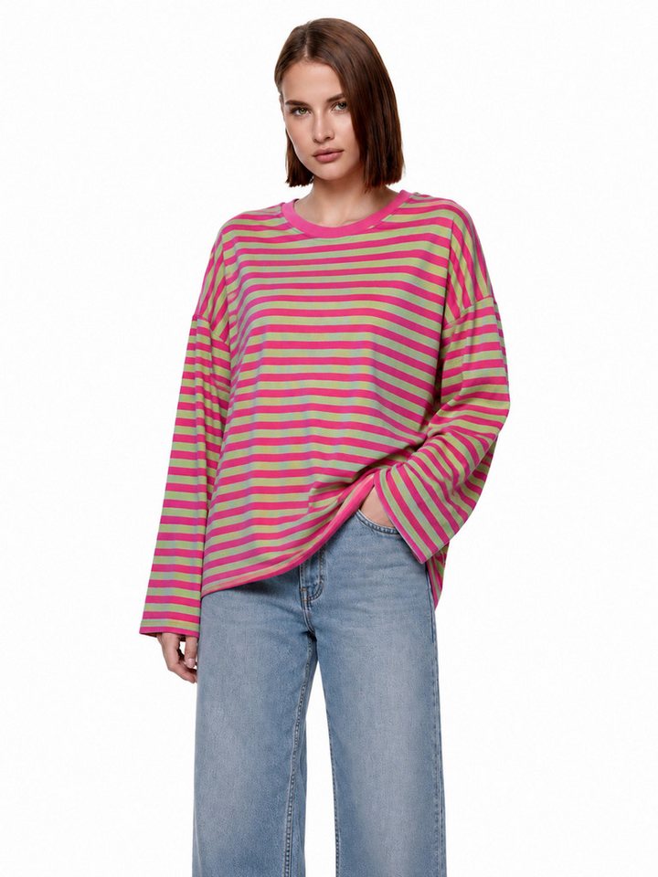 Worldclassca Longsleeve WORLDCLASSCA Longsleeve Streifen Langarm Shirt Sweatshirt Gestreift Neue Kollektion - Stilvolle und gemütliche Mode für Damen