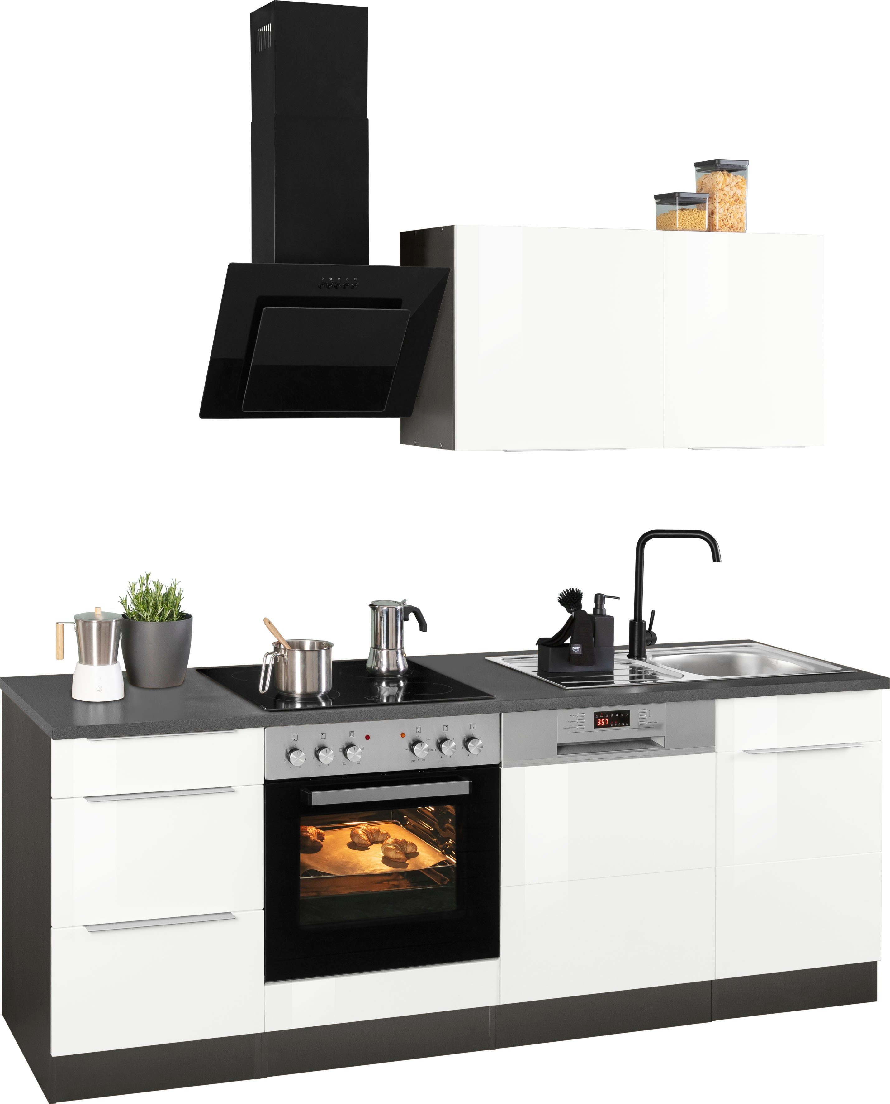 KOCHSTATION Küchenzeile KS-Brindisi, Breite 220 cm, günstig online kaufen