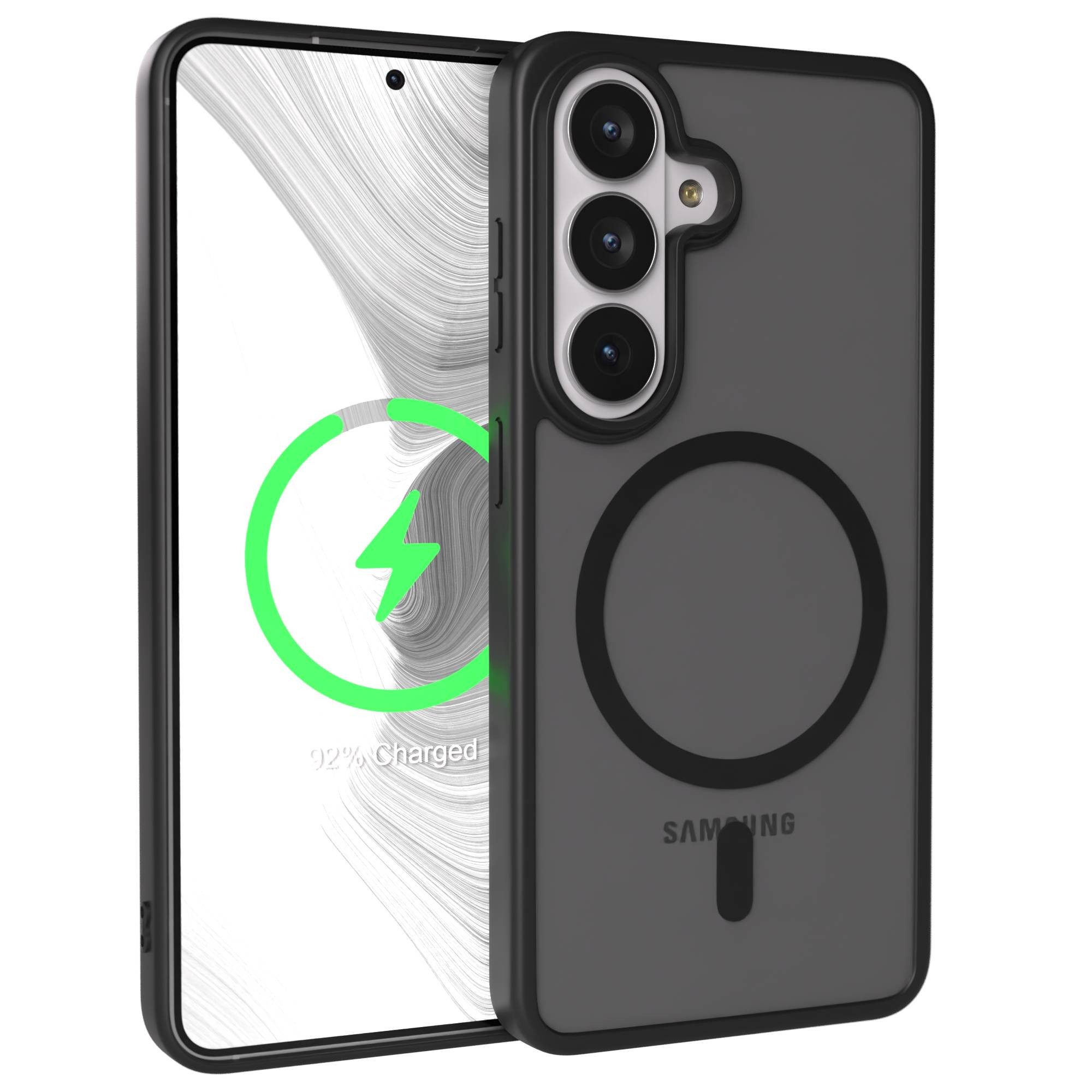 EAZY CASE Handyhülle Outdoor Case MagSafe für Samsung Galaxy S26 6,3 Zoll, Outdoor Handy Hülle Slim Cover Silicon Case Bumper Outdoorcase Schwarz
