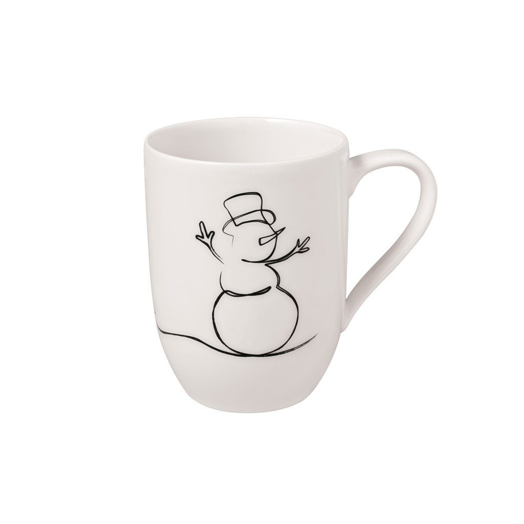 like. by Villeroy & Boch Tasse Statement Lines Becher mit Henkel XMAS, 280ml, 1-tlg., Porzellan, Premium Porcelain, mikrow.- & spülm.sicher, Made in Germany