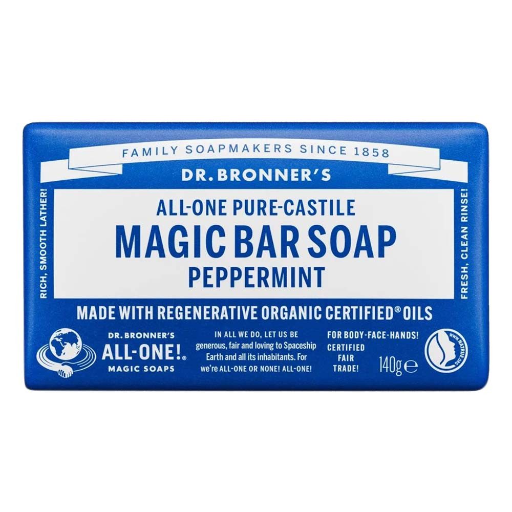 Dr. Bronners Handseife Pfefferminze - Stückseife All-One Magic Bar Soap 140g