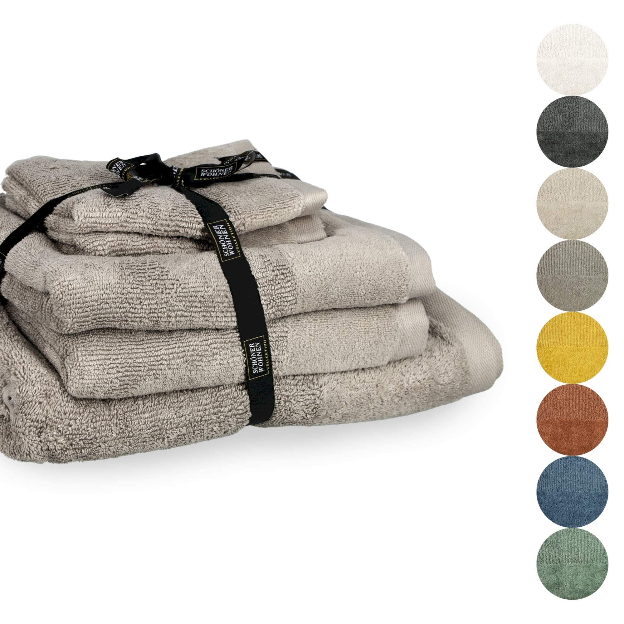 SCHÖNER WOHNEN-Kollektion Handtuch Set SENSE Handtuch Set, Baumwolle (Spar- günstig online kaufen