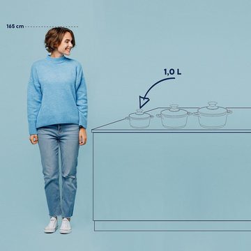 kela Fleischtopf Kerros, Induktion, backofengeeignet bis 180°C, spülmaschinenfest, Glasdeckel