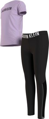 Calvin Klein Underwear Pyjama KNIT PJ SET (SS+LEGGING) (2 tlg) mit leicht transparenten Beineinsätzen
