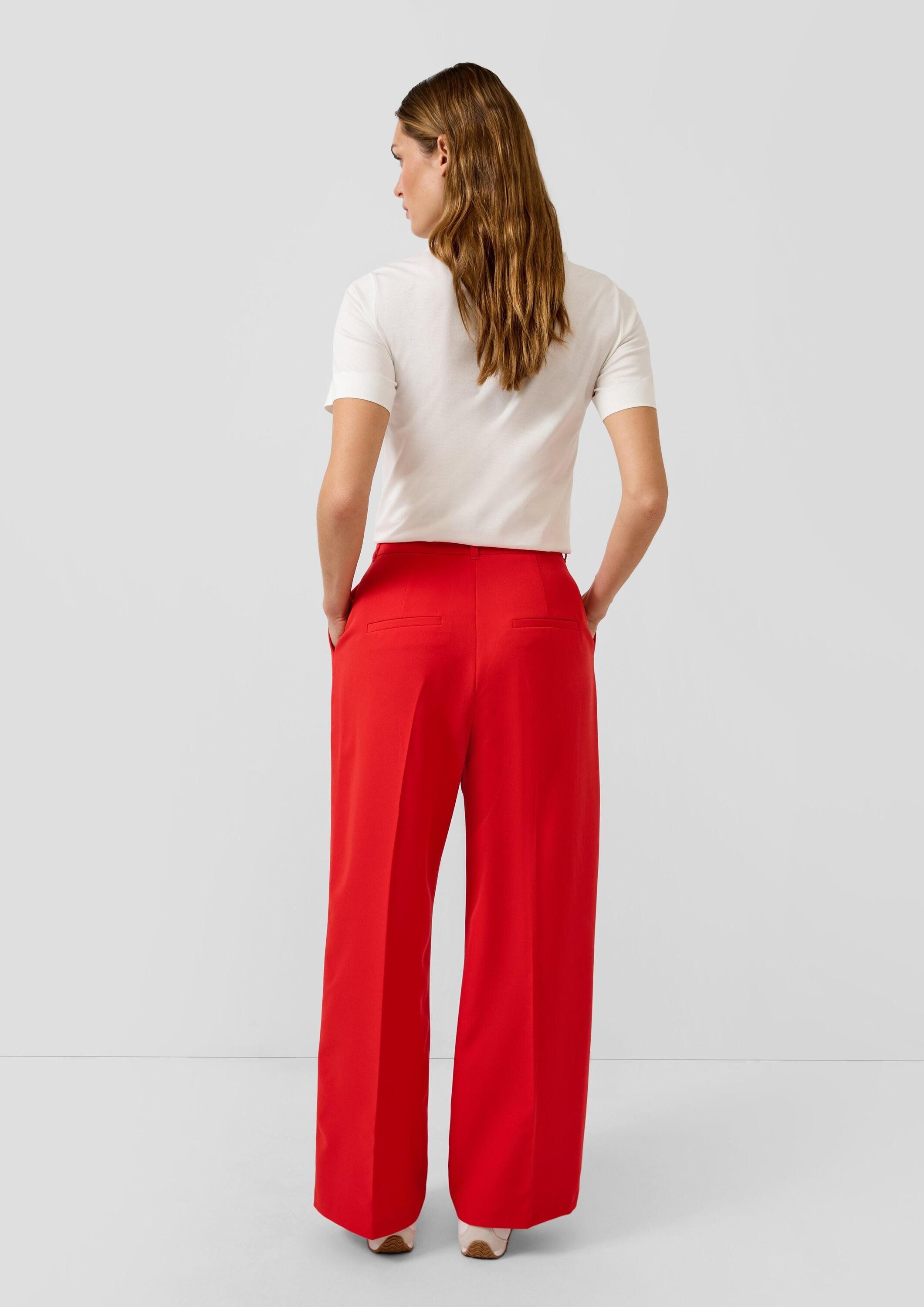 s.Oliver Chinos Hose Elegante Wide-Leg-Hose im Relaxed Fit