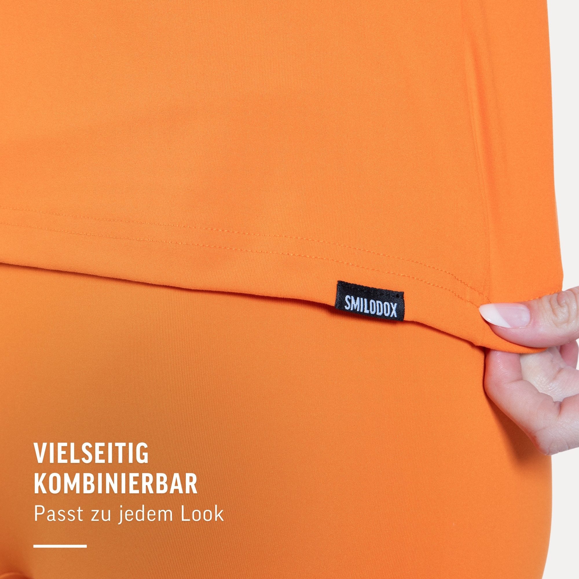 Smilodox T-Shirt Aurica, Locker geschnittenes Oversize Shirt, Kurzarm, 3D Rubber Print Leichtes Material, Hoher Komfort Yoga Alltag sportliche Aktivitäten