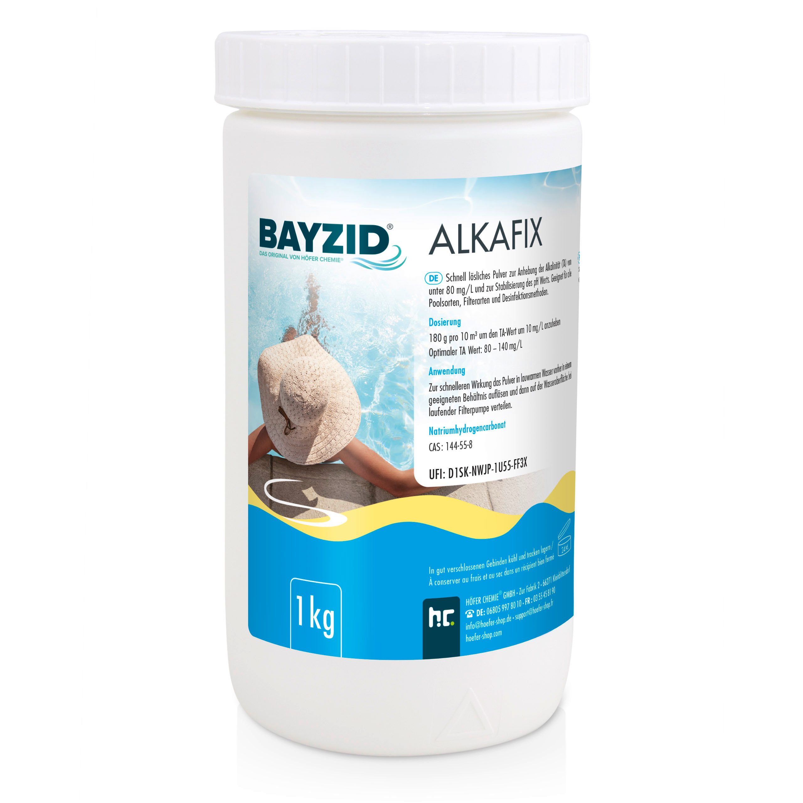 Poolpflege 1 kg BAYZID® Alkafix zur Anhebung der Alkalinität (TA)
