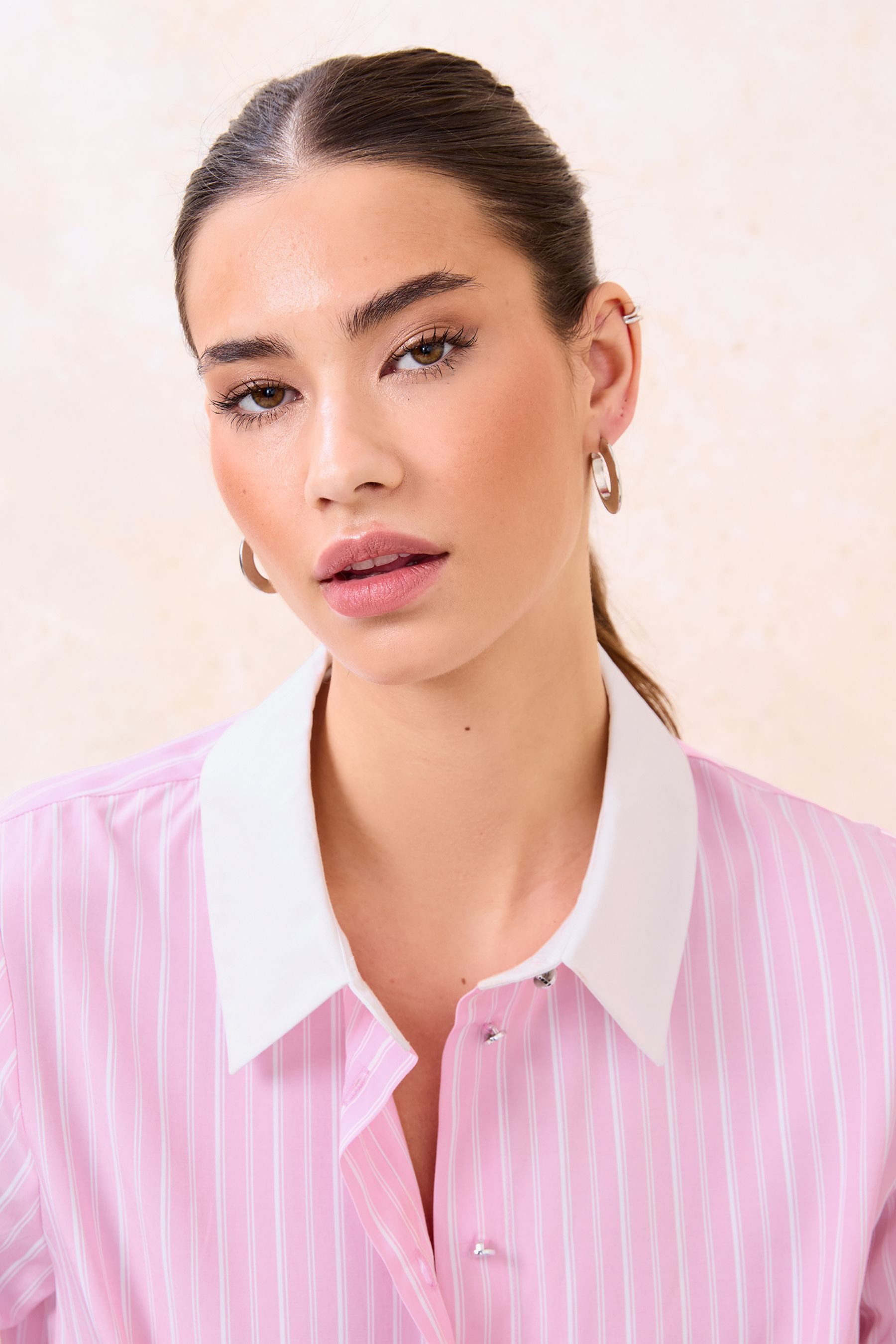 LIPSY Hemdbluse Lipsy Gestreiftes Popline-Hemd, Regular (1-tlg) günstig online kaufen