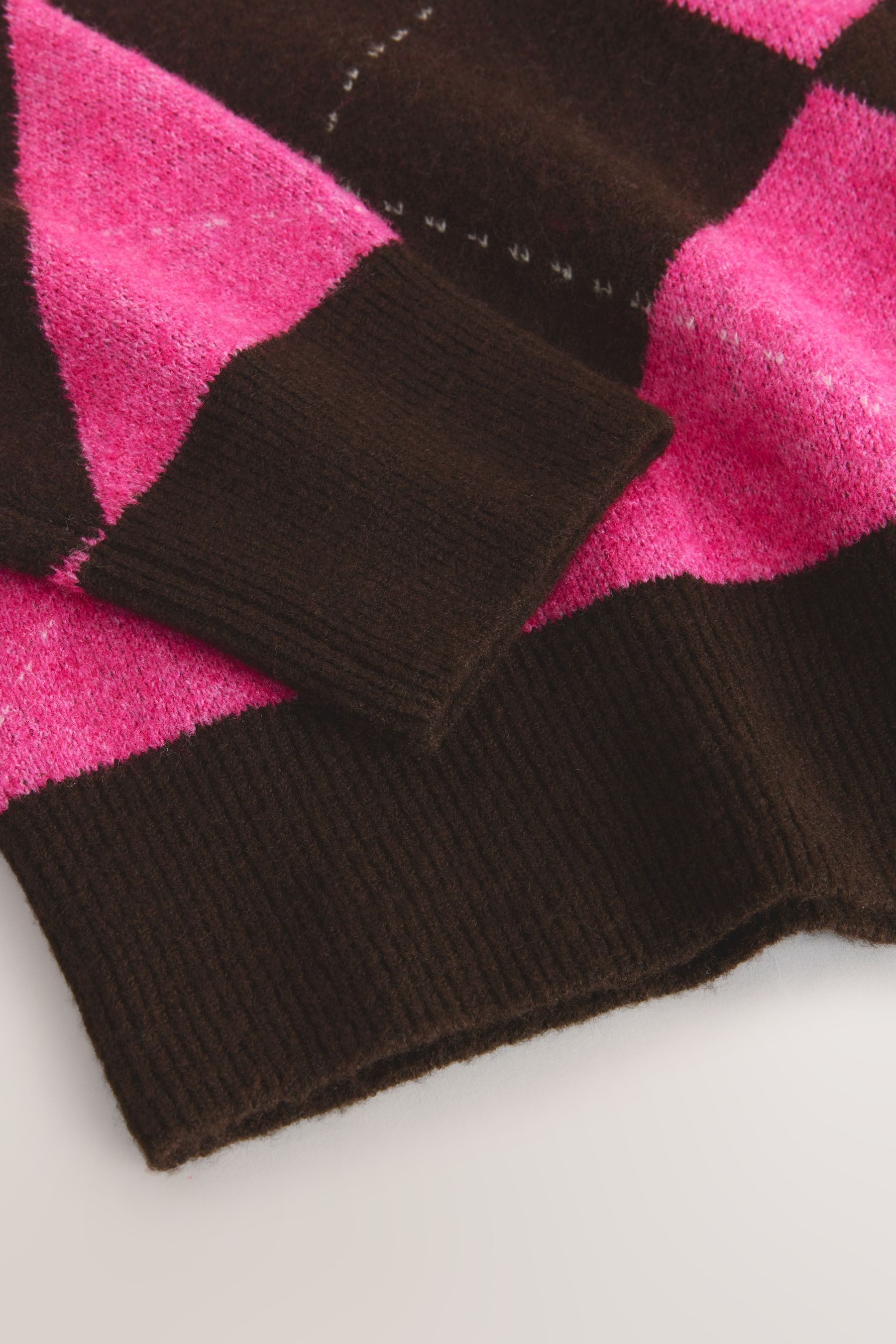 Next Rundhalspullover Gemusterter Strickpullover mit Rundhalsausschnitt günstig online kaufen