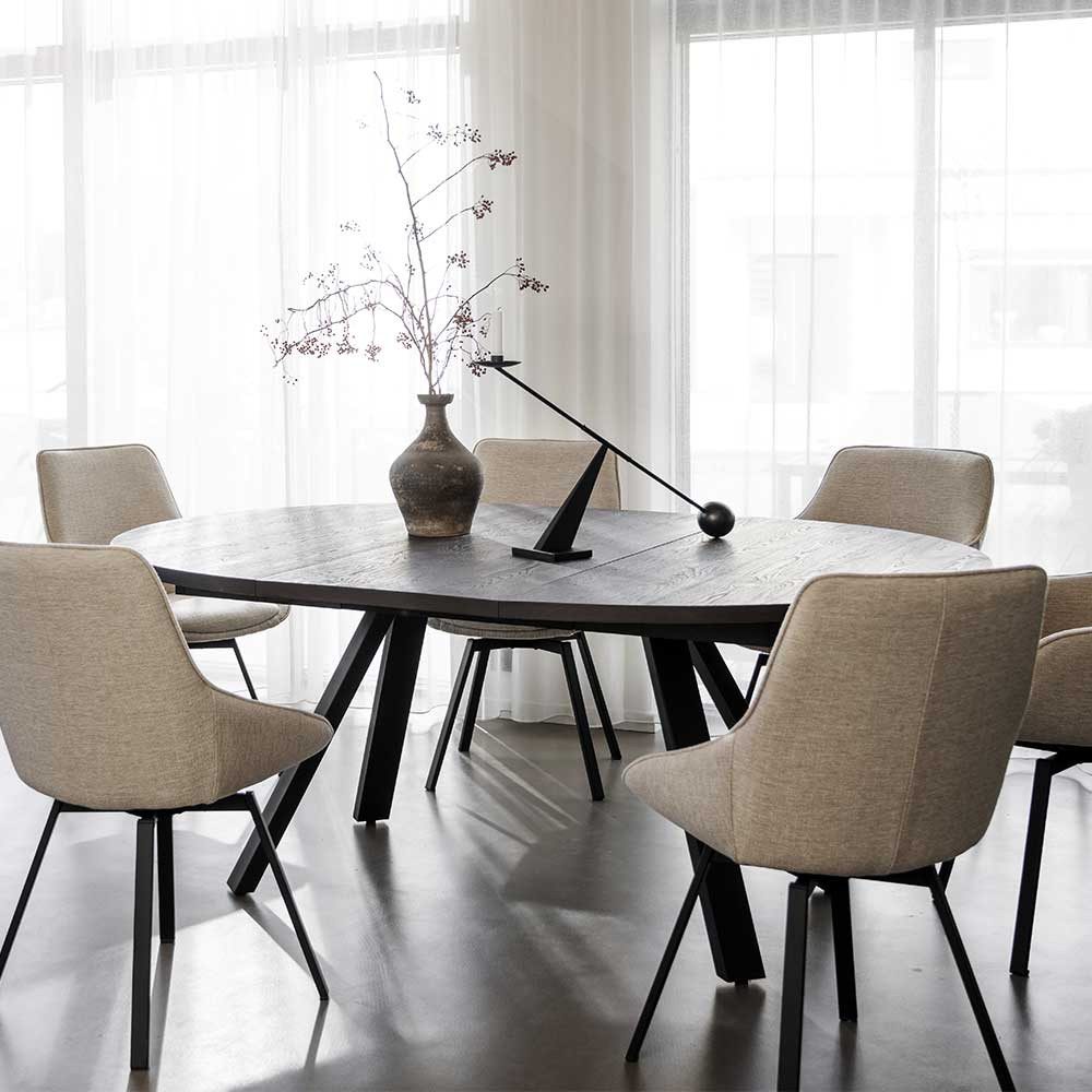 Pharao24 Esstisch Fidono, mit runder Tischplatte