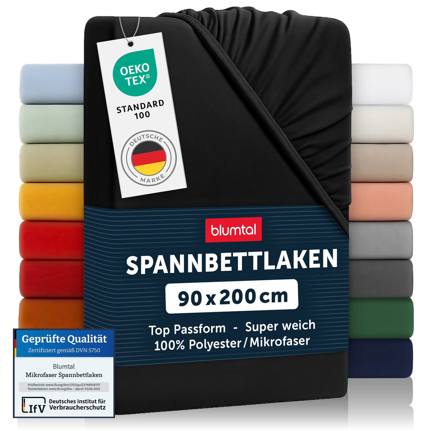 Blumtal Spannbettlaken Bettlaken aus Mikrofaser, Mikrofaser, Gummizug: rundum, (2 Stück)