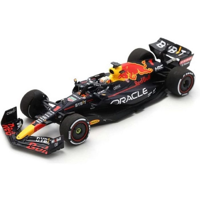 Bburago Spielzeug-Auto Modellauto - Red Bull Racing F1 RB18 Verstappen #1 (mit Helm Maßstab 1:43) in Sammler-Acrylbox