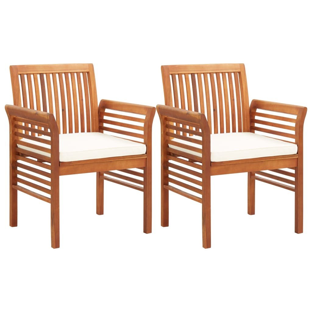 Garten-essstühle Mit Sitzpolster 2 Stk. Akazie Massivholz günstig online kaufen
