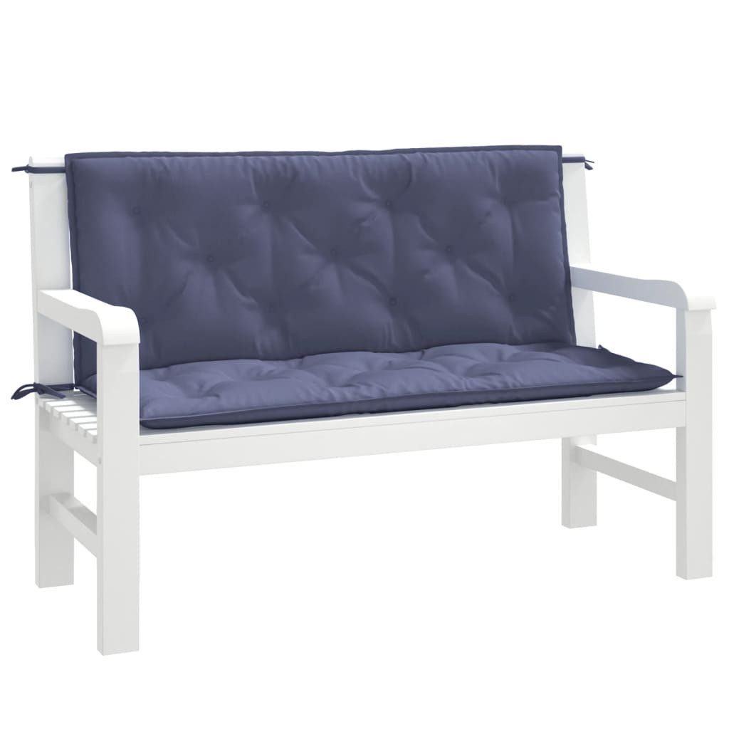 vidaXL Sitzauflage Gartenbank-Auflagen 2 Stk. Marineblau günstig online kaufen