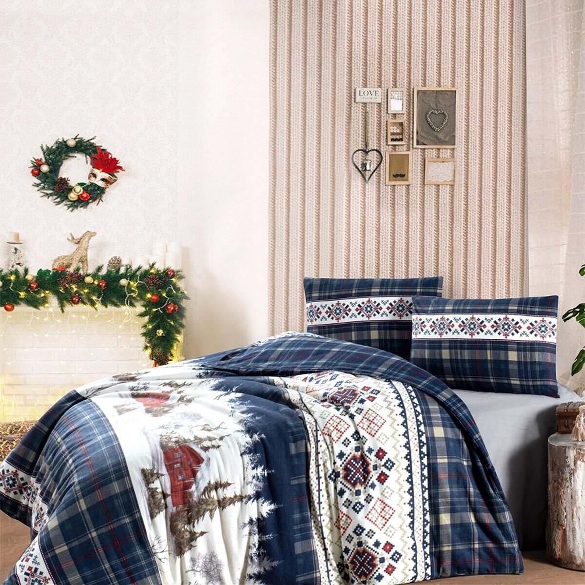 TRAUMSCHLAF Bettwäsche Schneelandschaft, Flanell, 2 teilig, günstig online kaufen