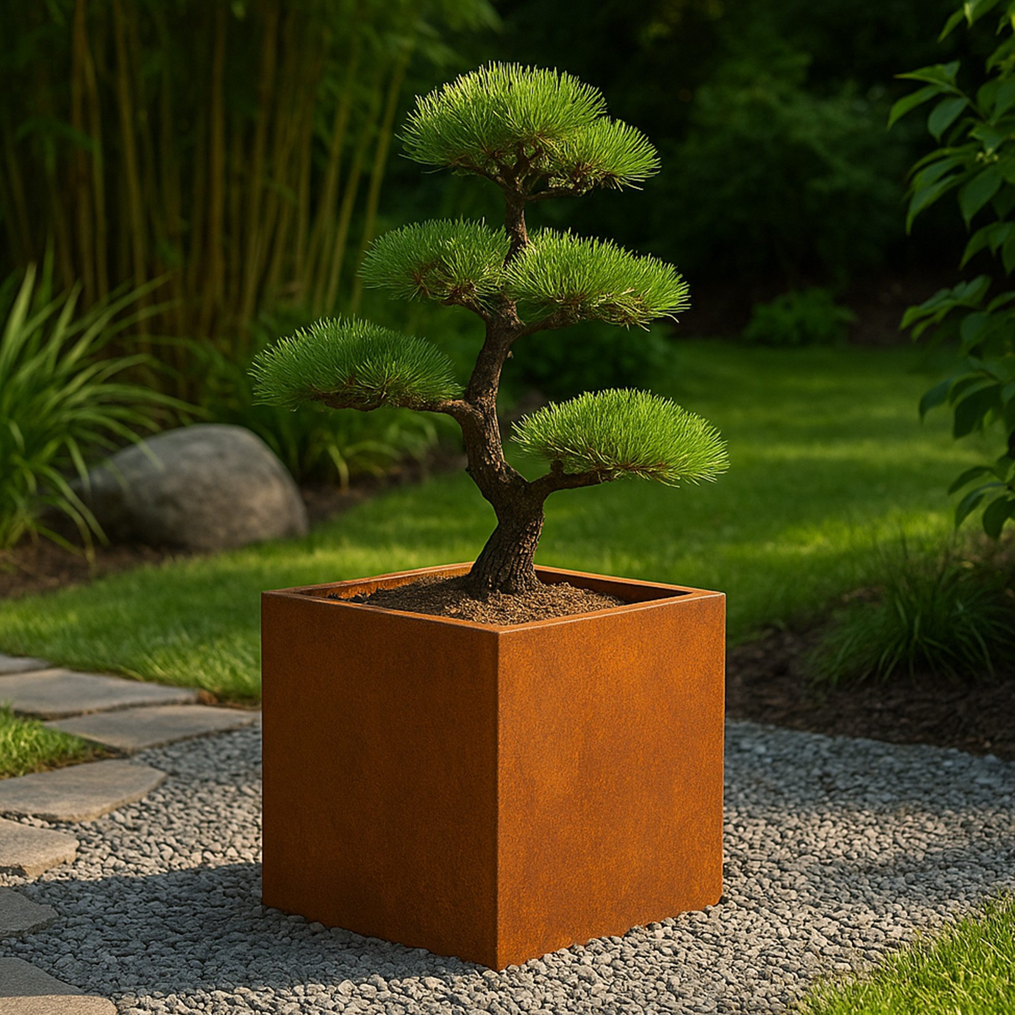 Köhko Pflanzkübel Blumenkübel aus Cortenstahl Pflanztopf in Edelrost-Optik günstig online kaufen