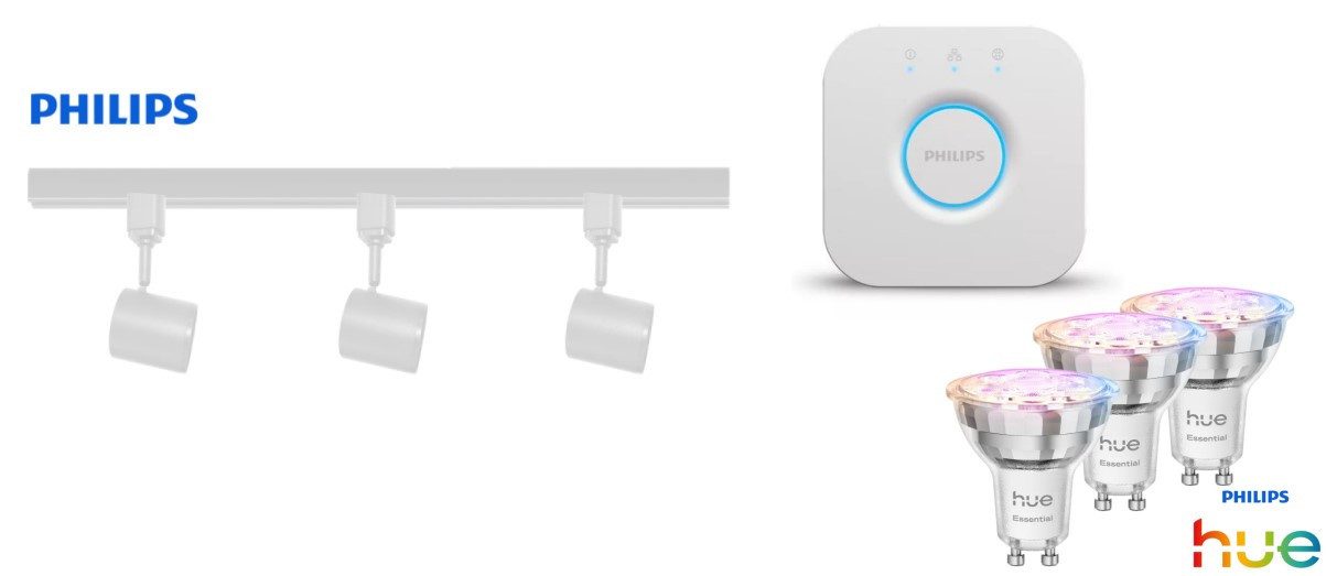 Philips Schienensystem-Sets Philips LED Leuchten 3er Spot Zilo Easy Link +